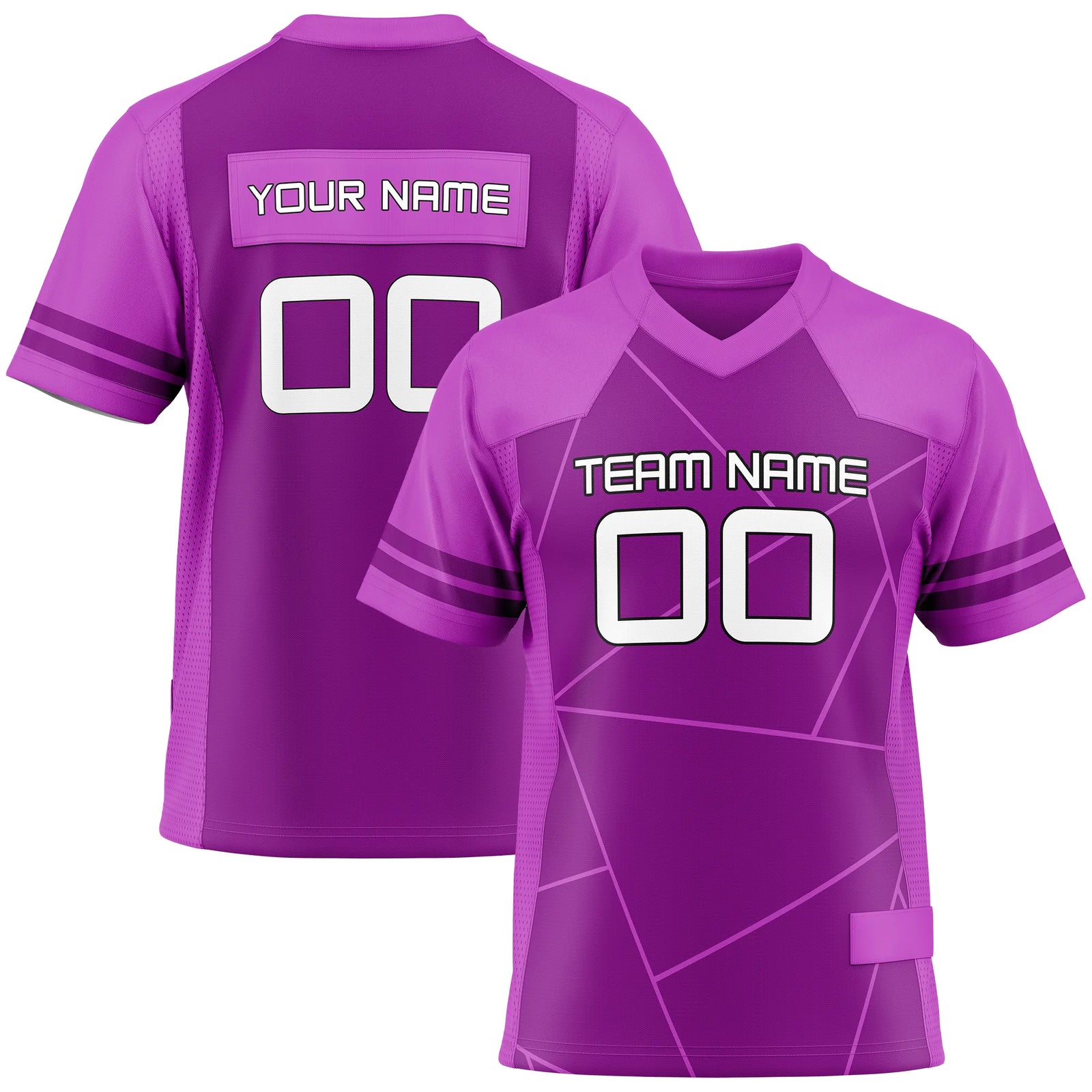 Custom Personalized D3 Color Block Flag Football Jersey with Name, Number & Team Logo