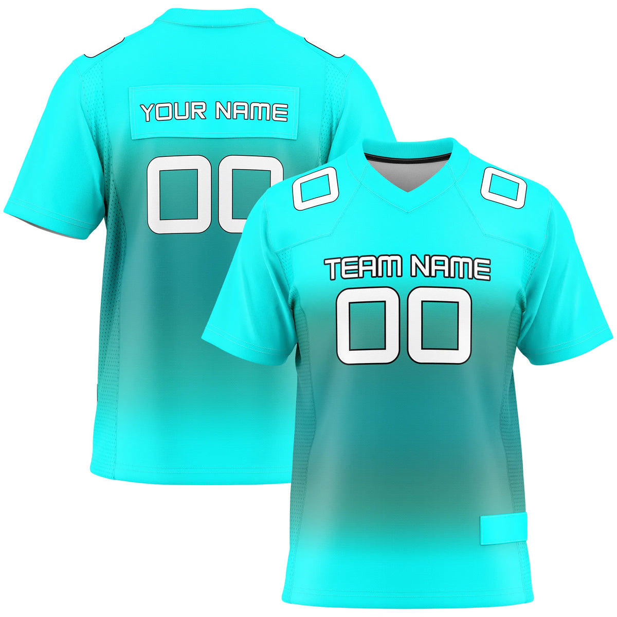 Custom Personalized D5 Gradient Fashion Flag Football Jersey with Name, Number &amp; Team Logo