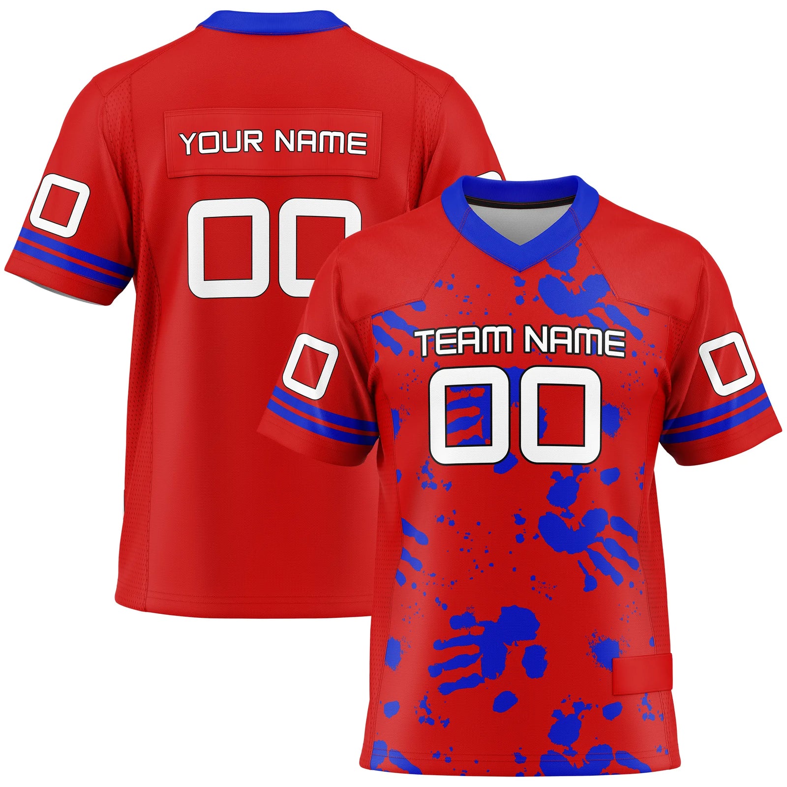 Custom Personalized D5 Graffiti Fashion Flag Football Jersey with Name, Number & Team Logo