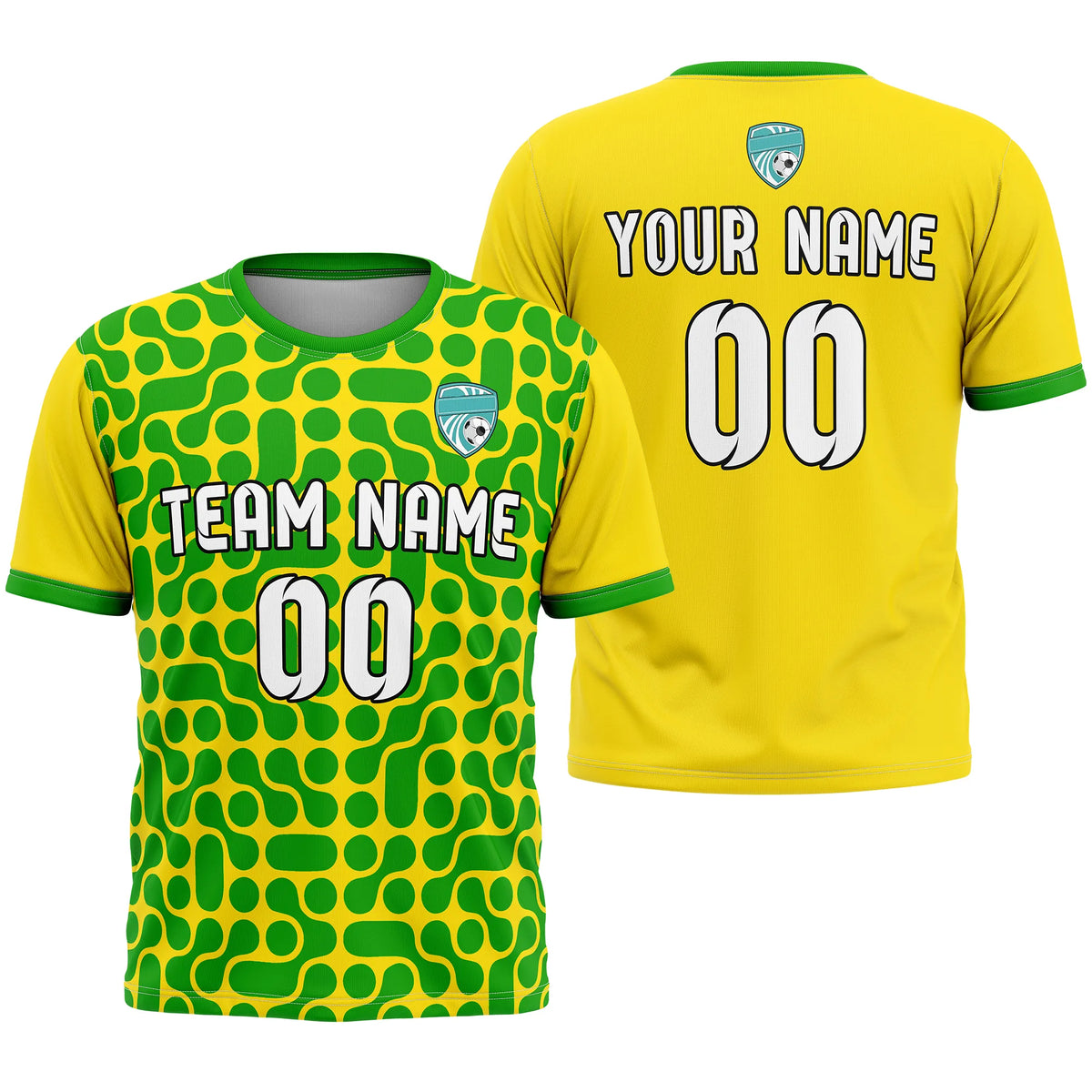 Custom Abstract Pattern D3 Soccer Jersey Personalized Football Uniform with Name & Number