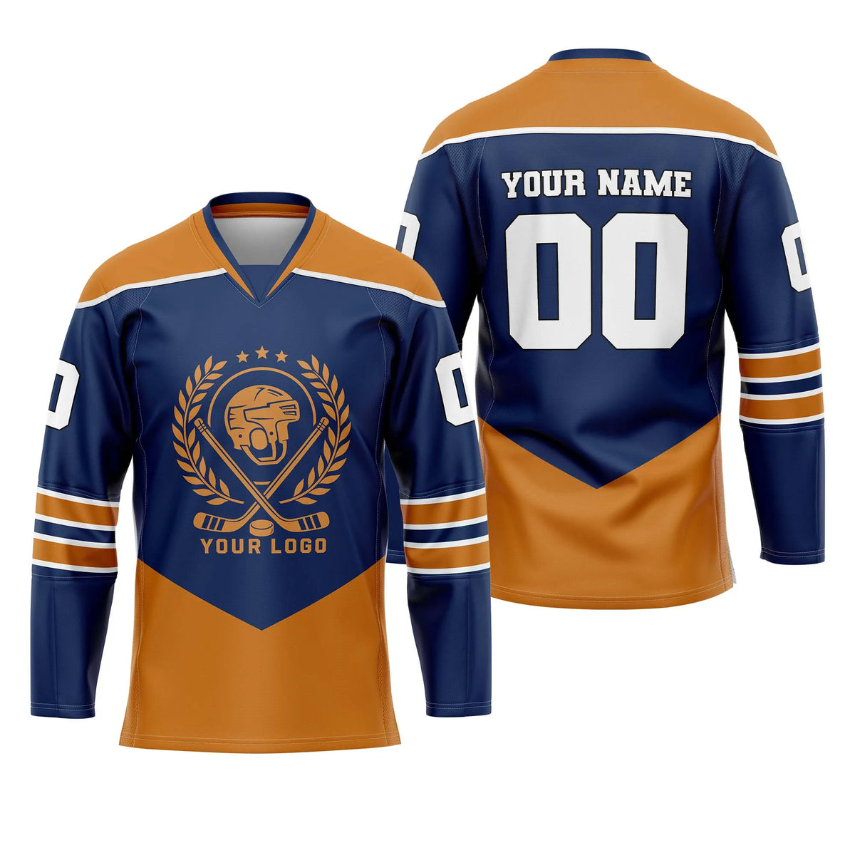 Custom Personalized D4 New Arrival Ice Hockey Jersey with Name, Number & Team Logo