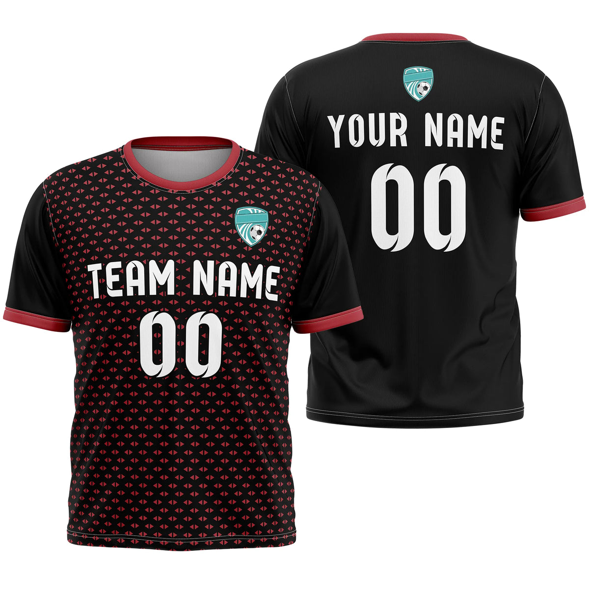 Custom Abstract Pattern D2 Soccer Jersey Personalized Football Uniform with Name & Number