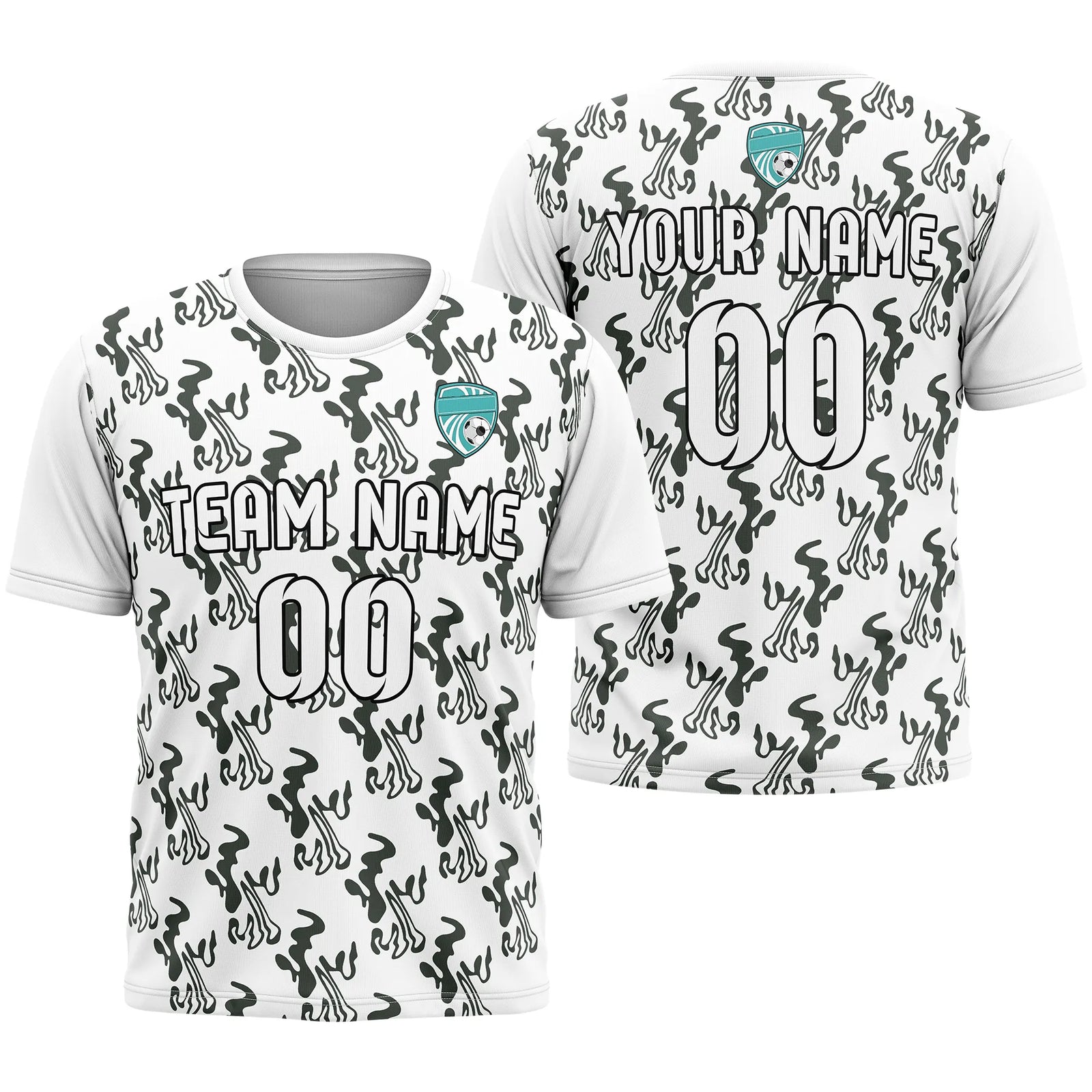 Custom Graffiti Pattern D1 Soccer Jersey Personalized Football Uniform with Name & Number