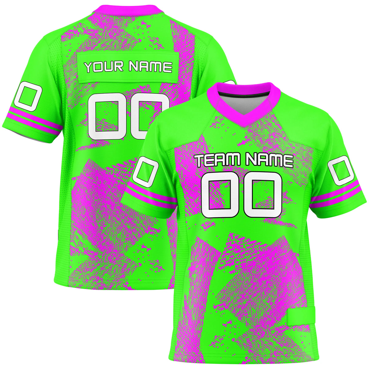 Custom Personalized D4 Graffiti Fashion Flag Football Jersey with Name, Number & Team Logo