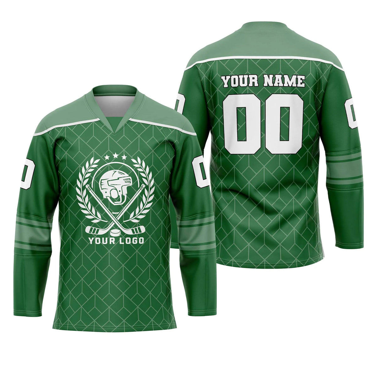 Custom Personalized D5 Abstract Pattern Ice Hockey Jersey with Name, Number & Team Logo