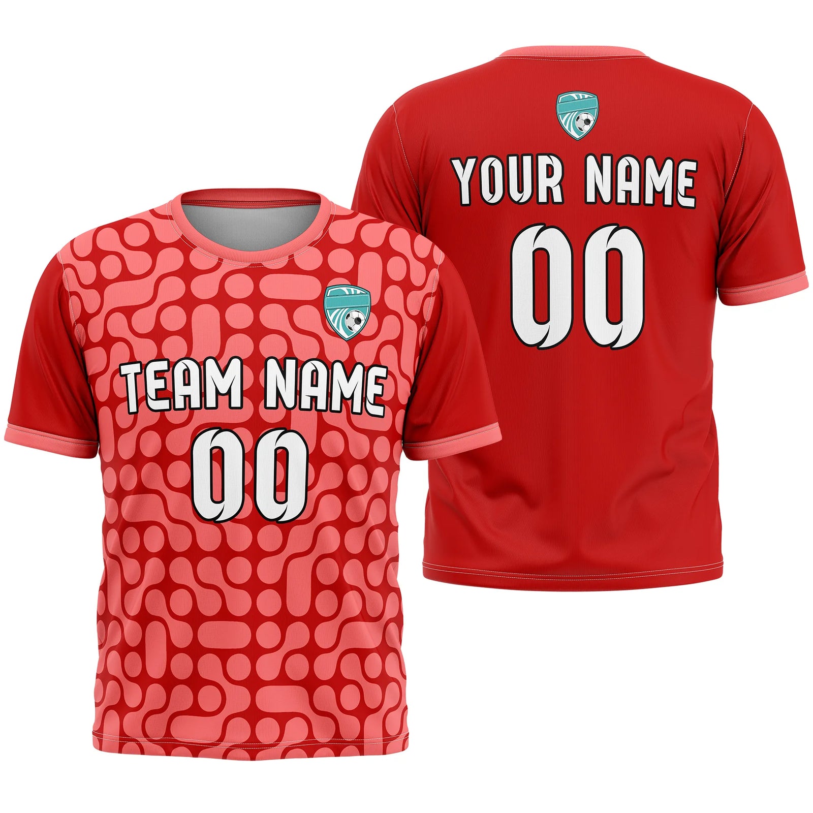 Custom Abstract Pattern D3 Soccer Jersey Personalized Football Uniform with Name & Number