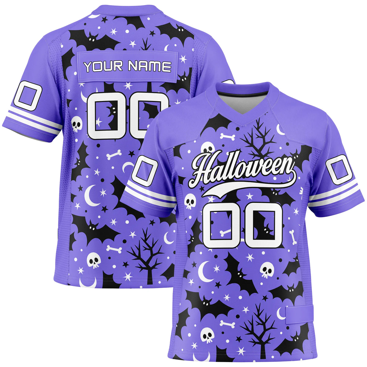 Custom Halloween Flag Football Jersey D2 Personalized Uniform with Name &amp; Number