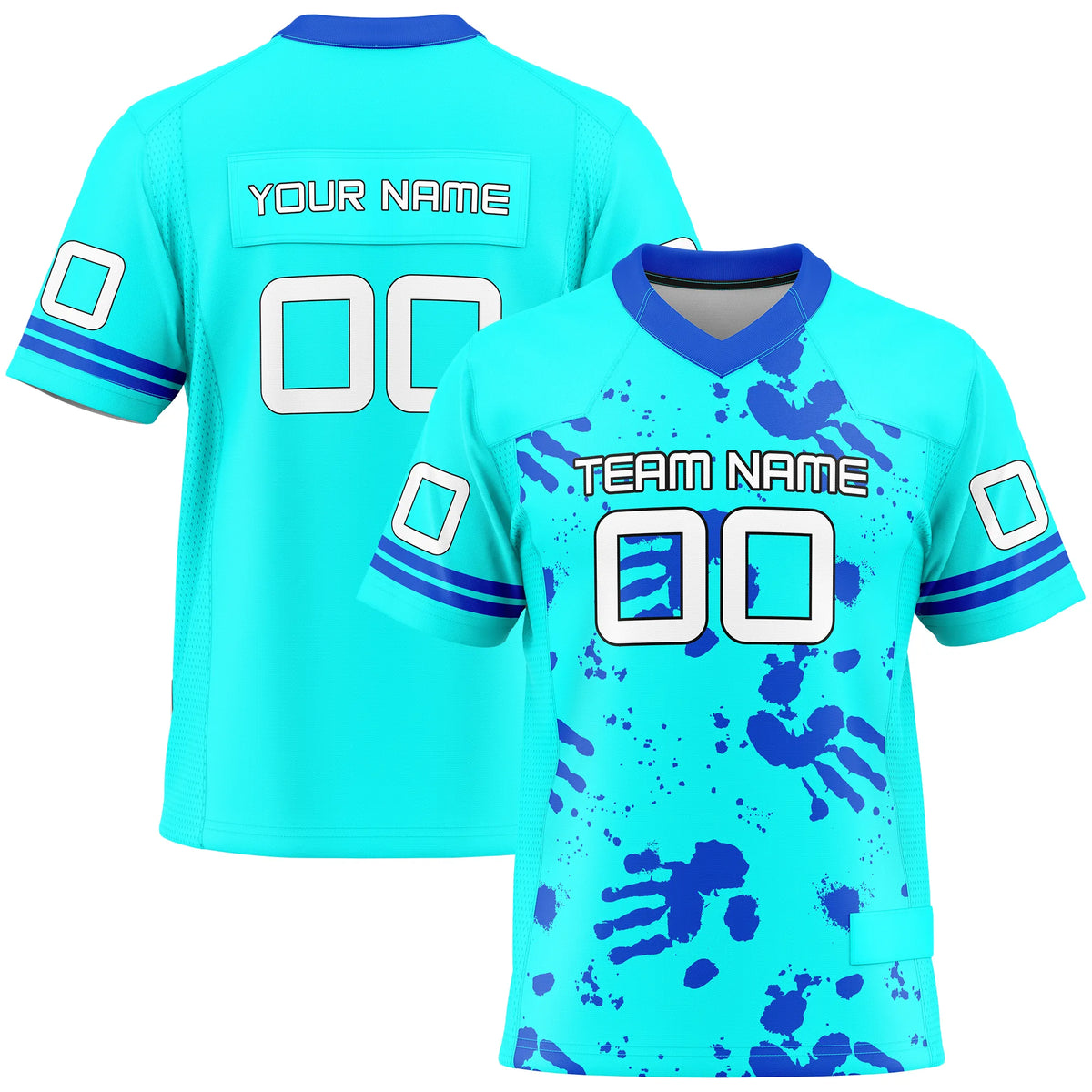 Custom Personalized D5 Graffiti Fashion Flag Football Jersey with Name, Number &amp; Team Logo