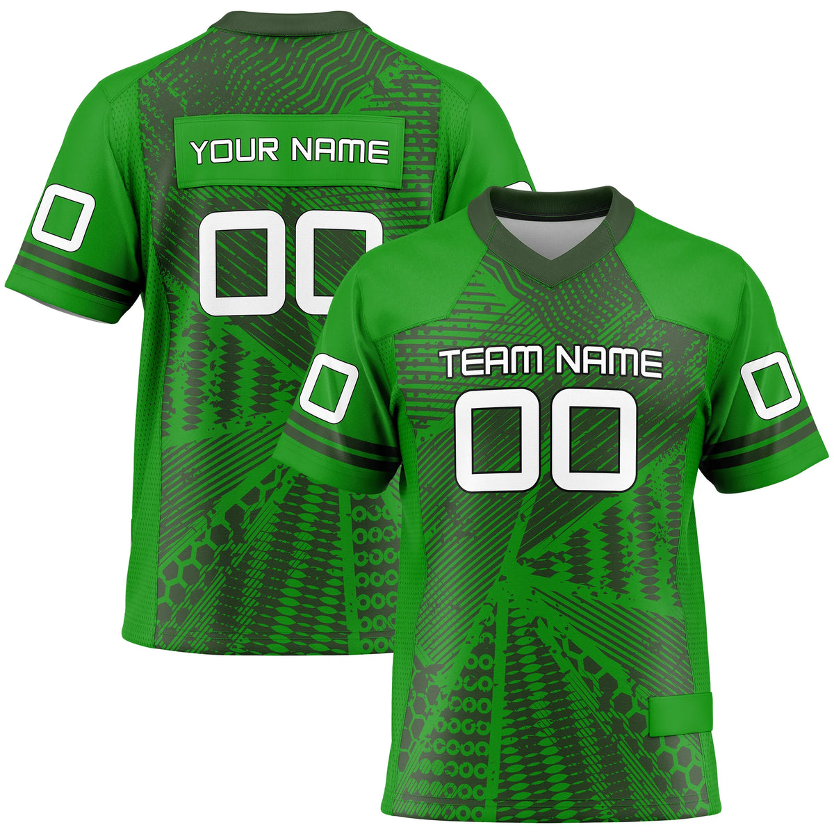 Custom Personalized D6 Graffiti Fashion Flag Football Jersey with Name, Number & Team Logo