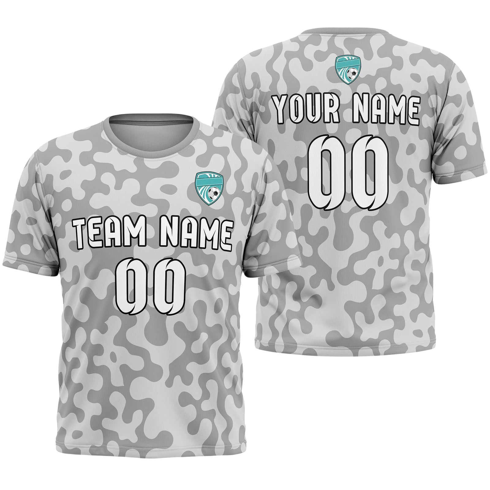 Custom Camo D2 Soccer Jersey Personalized Football Uniform with Name & Number