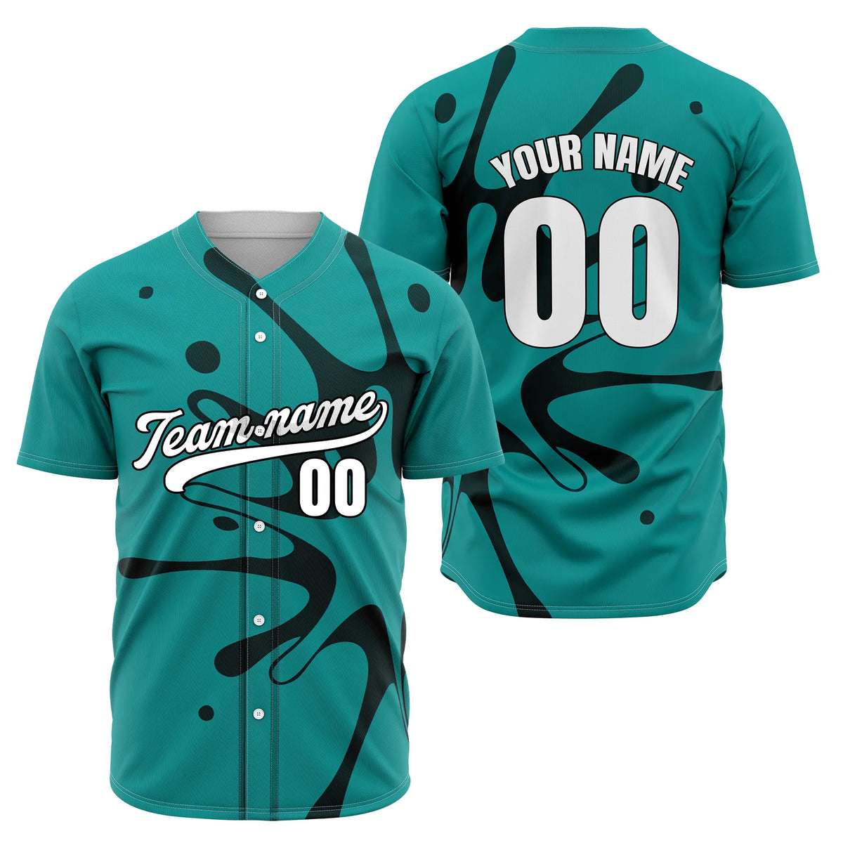Custom Paint Surge Black Sports Jersey Personalized Uniform with Name & Number