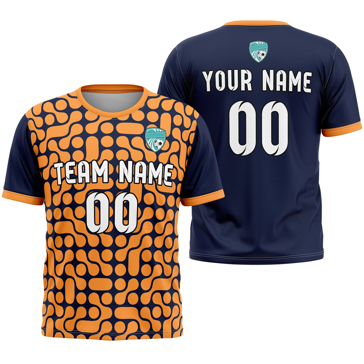 Custom Abstract Pattern D3 Soccer Jersey Personalized Football Uniform with Name & Number