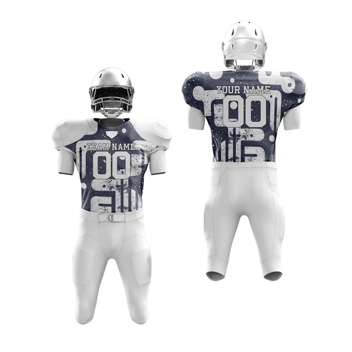 Custom Personalized D3 Graffiti pattern American Football Jersey with Name, Number & Team Logo