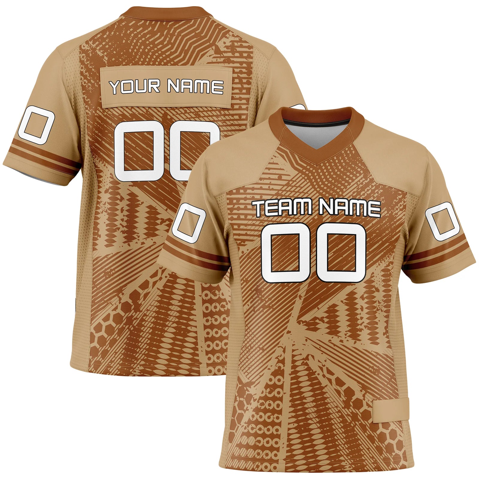 Custom Personalized D6 Graffiti Fashion Flag Football Jersey with Name, Number & Team Logo