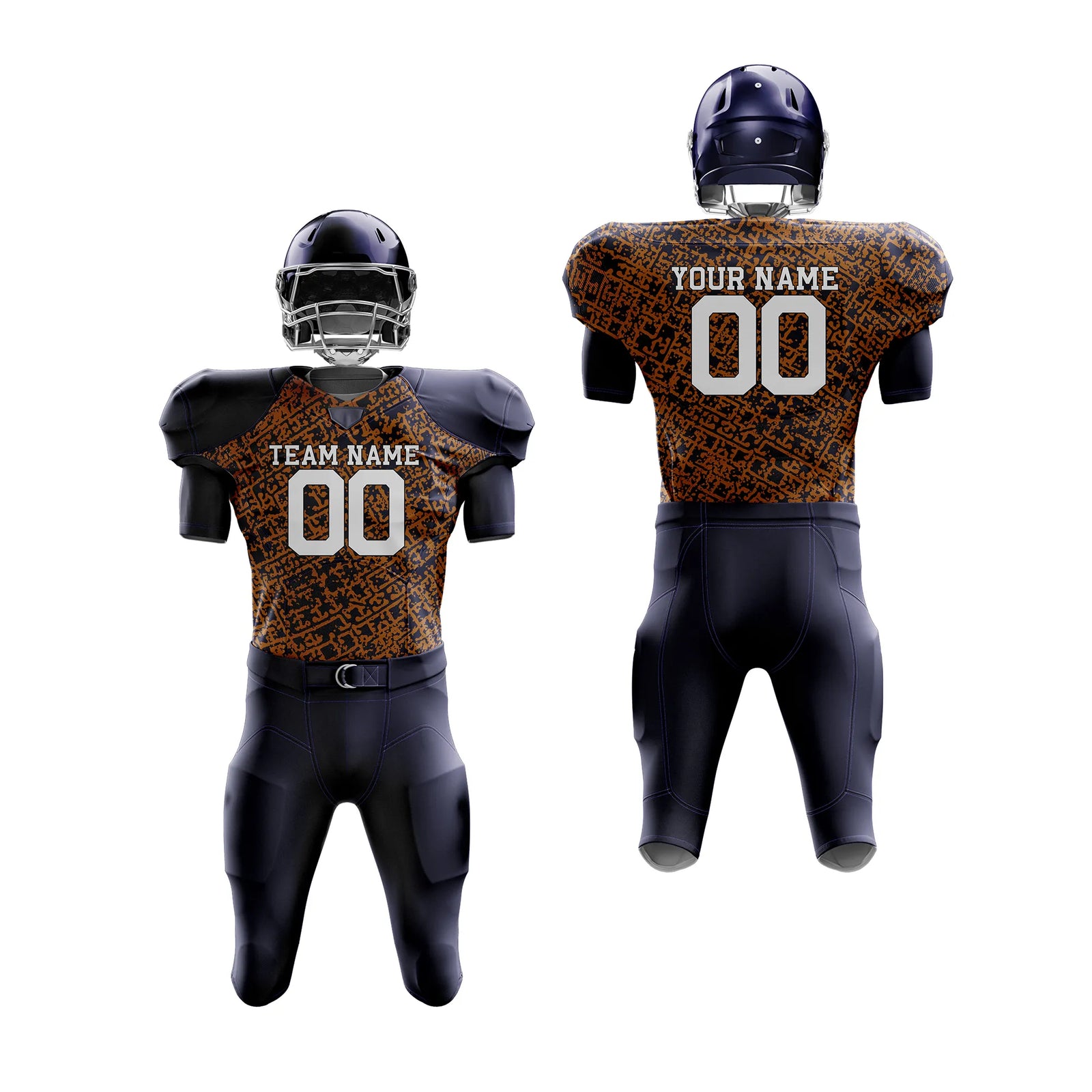 Custom Personalized D5 Graffiti pattern American Football Jersey with Name, Number & Team Logo
