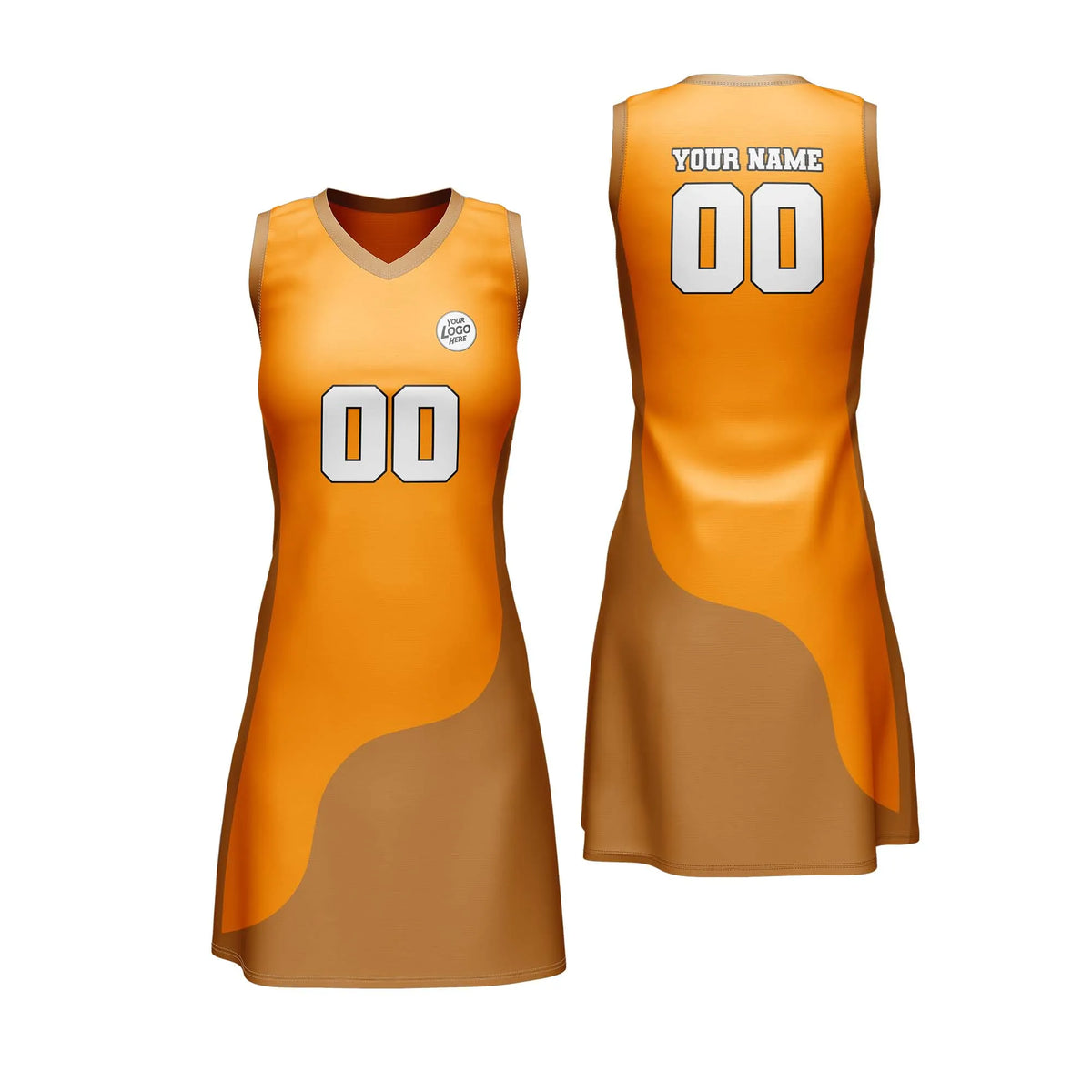 Custom Personalized D1 Split Fashion Netball Jersey with Name, Number & Team Logo