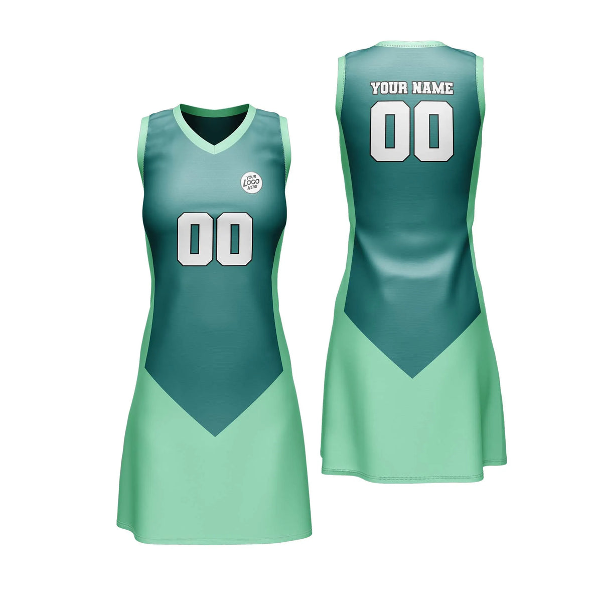 Custom Personalized D5 Split Fashion Netball Jersey with Name, Number & Team Logo