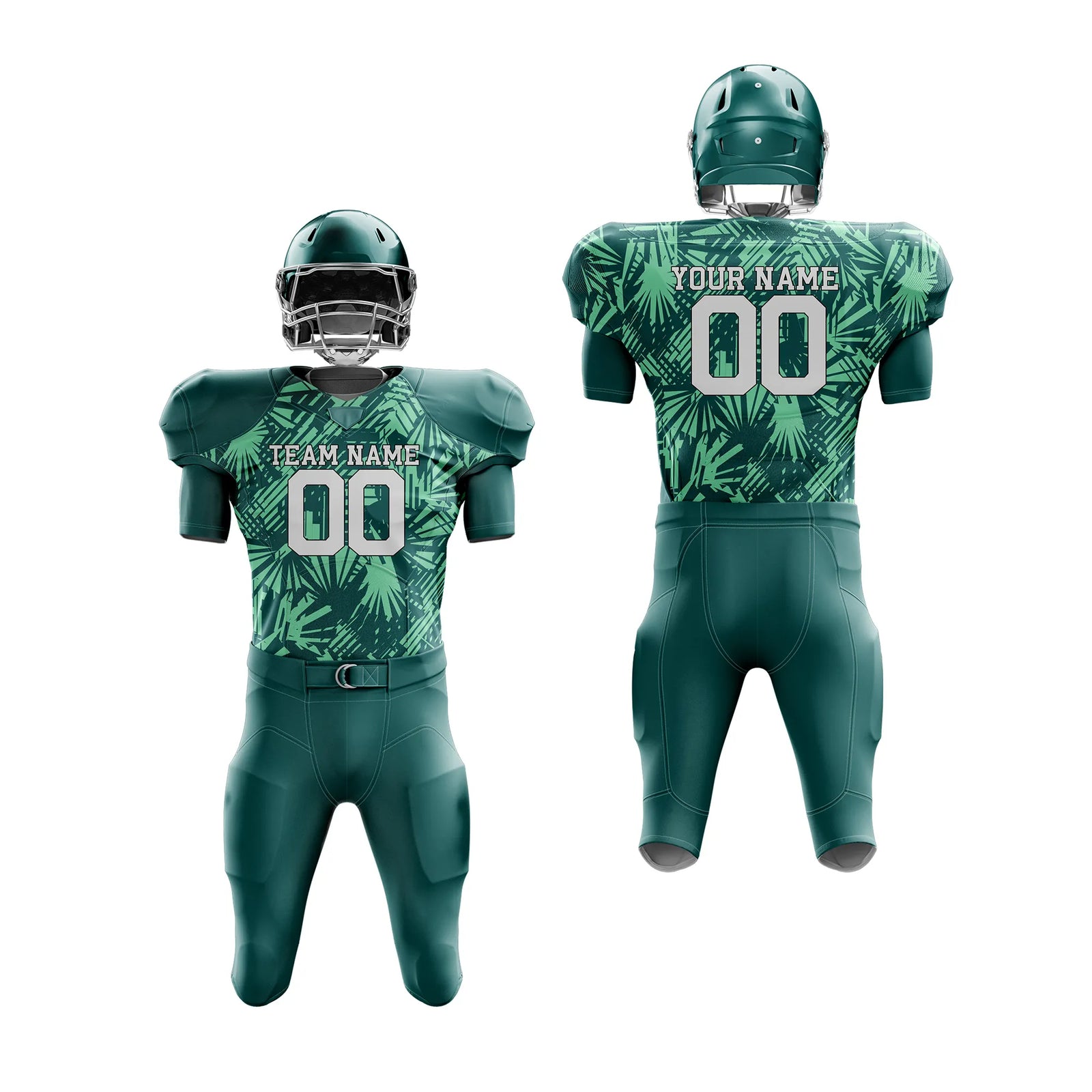 Custom Personalized D1 Full Pattern American Football Jersey with Name, Number & Team Logo