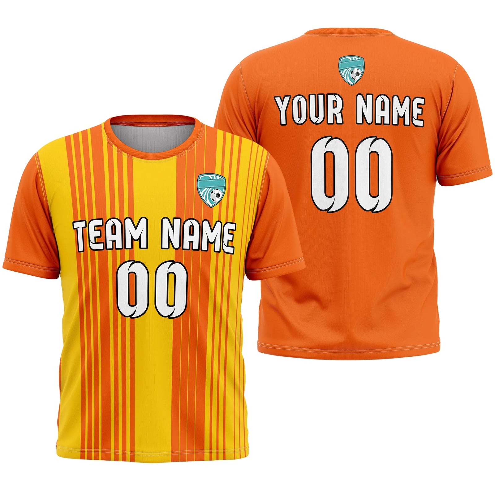 Custom Strip Fashion D3 Soccer Jersey Personalized Football Uniform with Name & Number