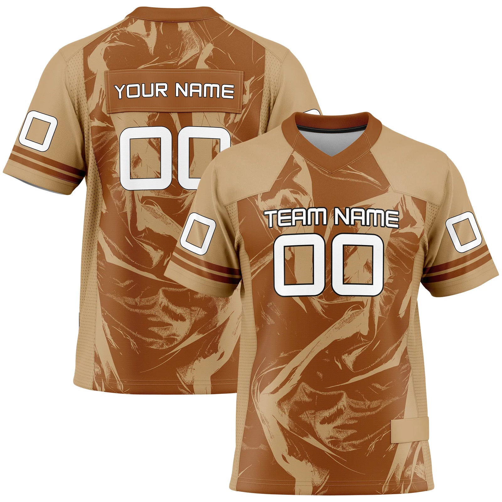 Custom Personalized D3 Graffiti Fashion Flag Football Jersey with Name, Number & Team Logo