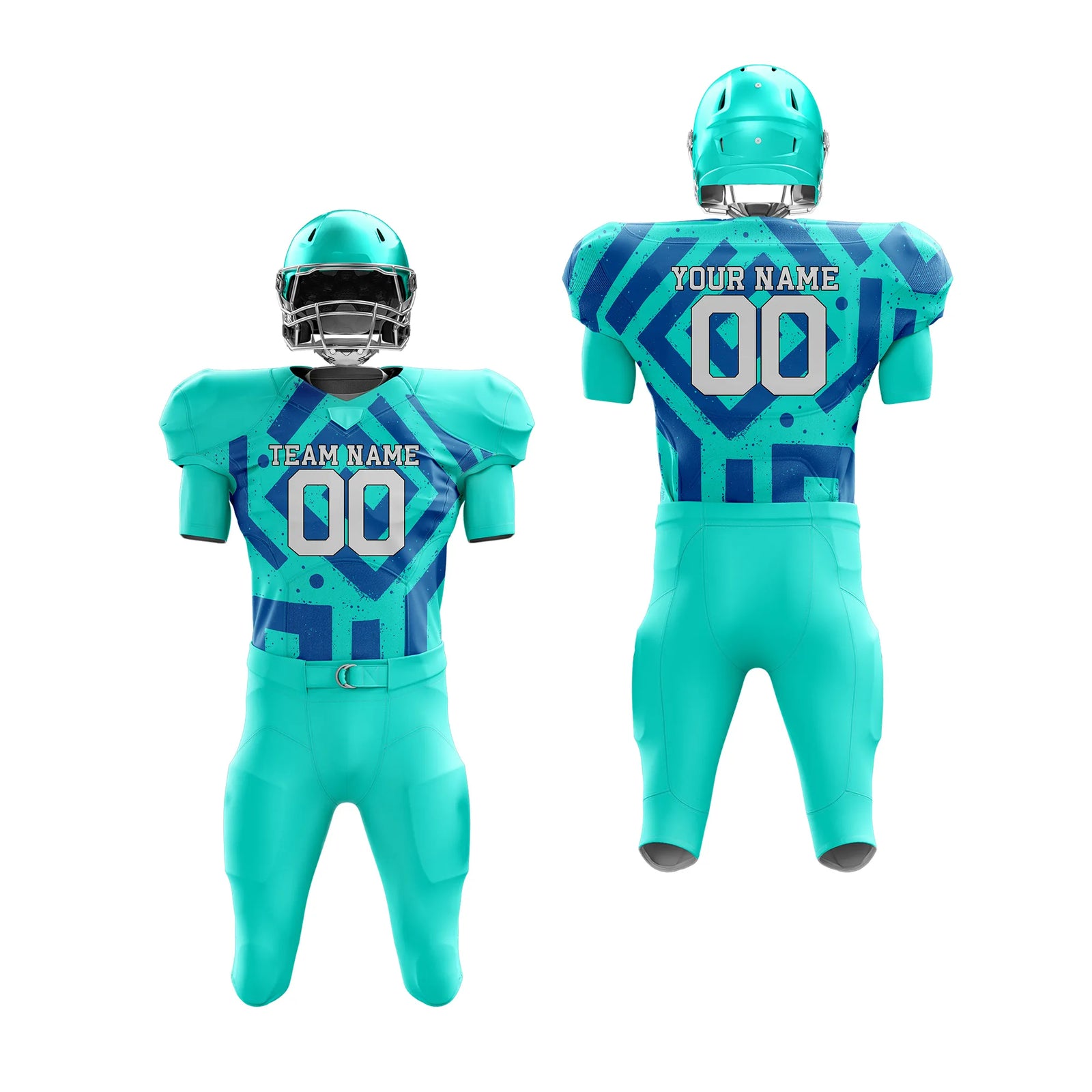Custom Personalized D2 Graffiti pattern American Football Jersey with Name, Number & Team Logo