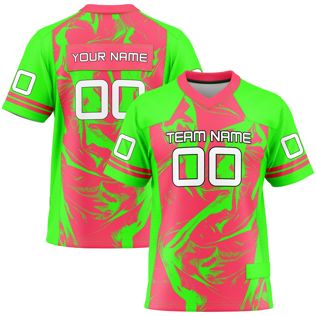 Custom Personalized D3 Graffiti Fashion Flag Football Jersey with Name, Number & Team Logo