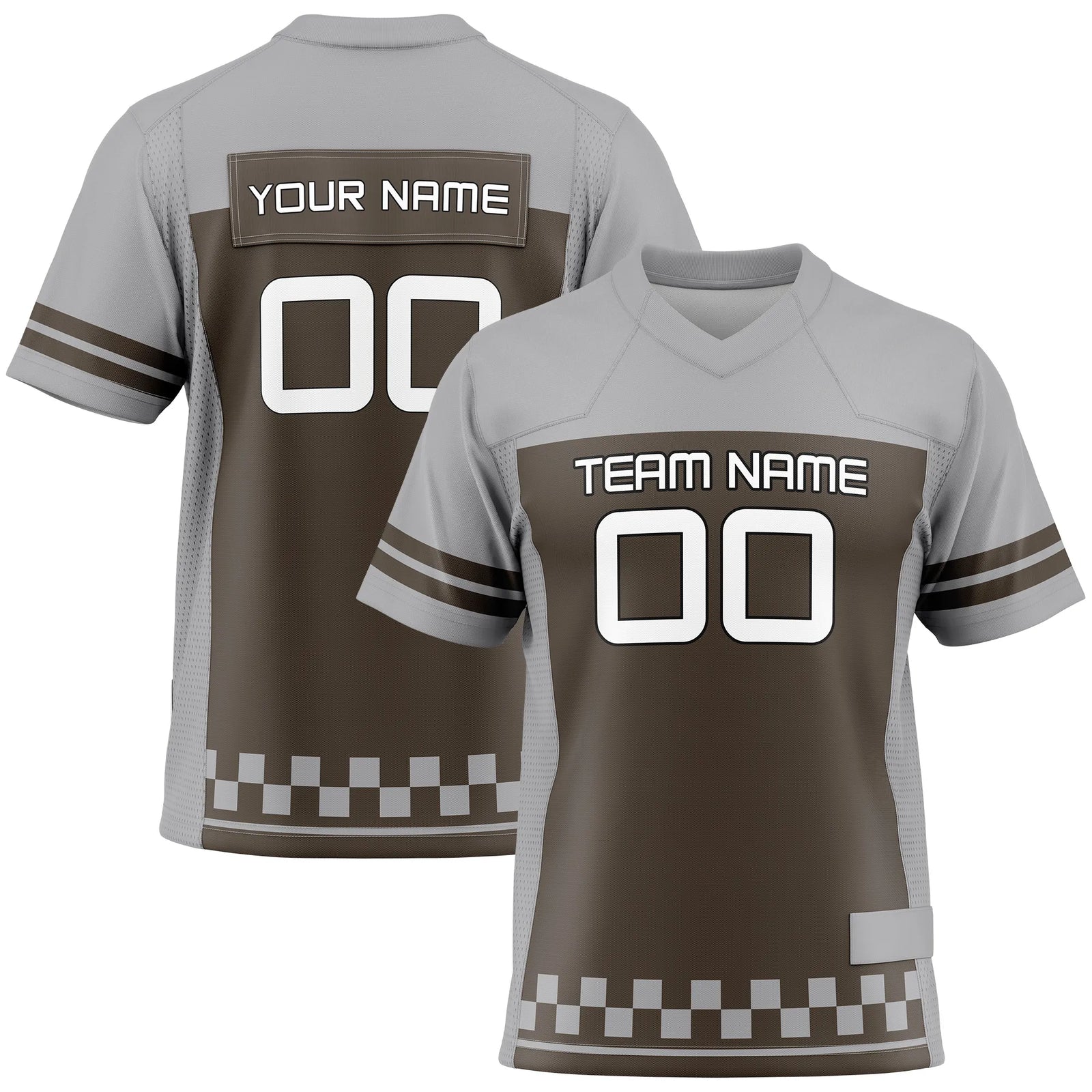 Custom Personalized D1 Color Block Flag Football Jersey with Name, Number & Team Logo
