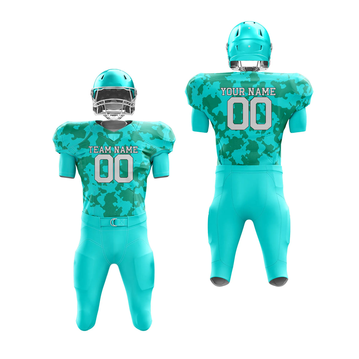 Custom Personalized D4 Camo Designs American Football Jersey with Name, Number &amp; Team Logo