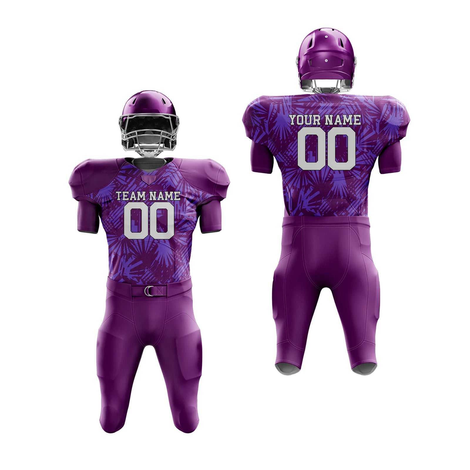 Custom Personalized D1 Full Pattern American Football Jersey with Name, Number & Team Logo