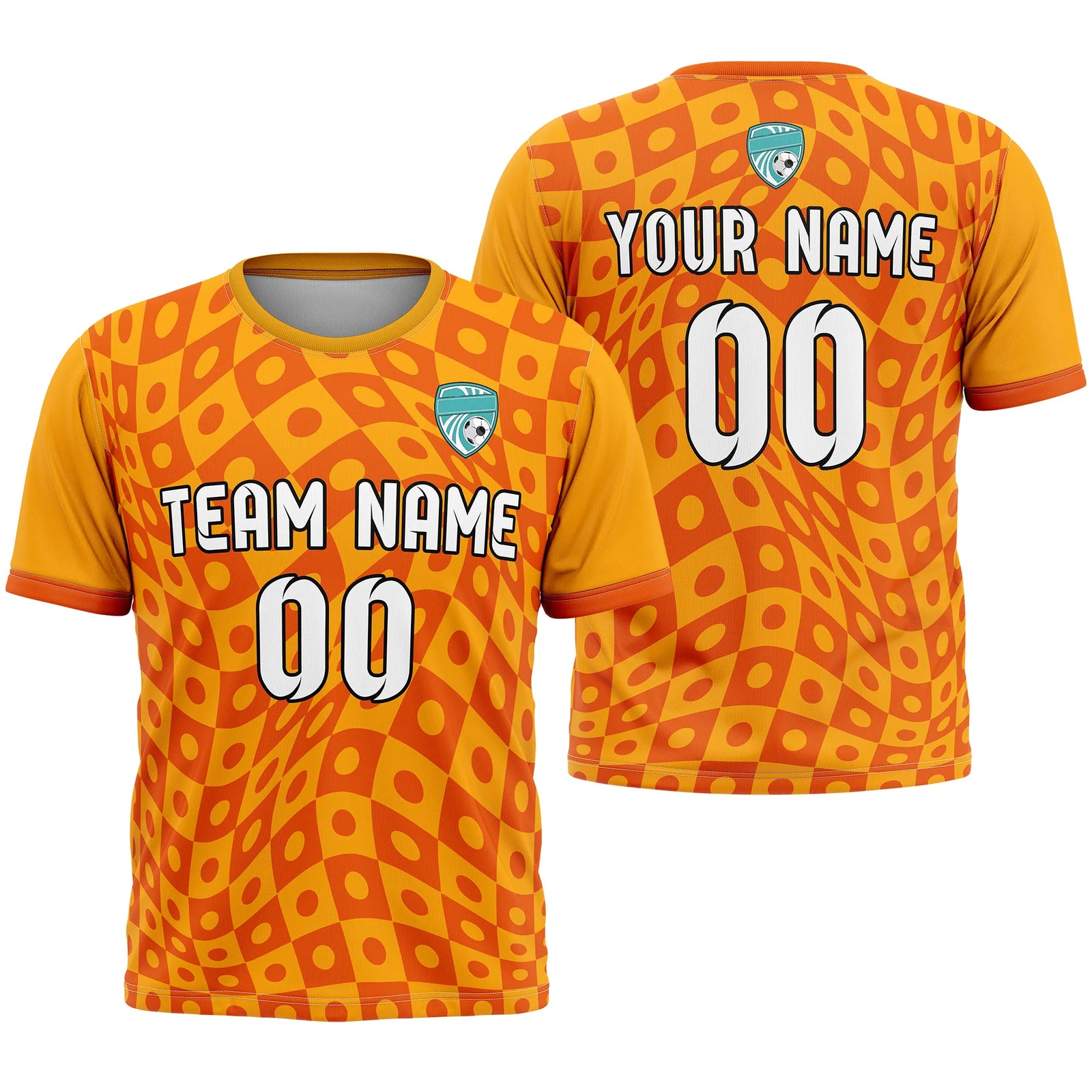 Custom Abstract Pattern D4 Soccer Jersey Personalized Football Uniform with Name & Number
