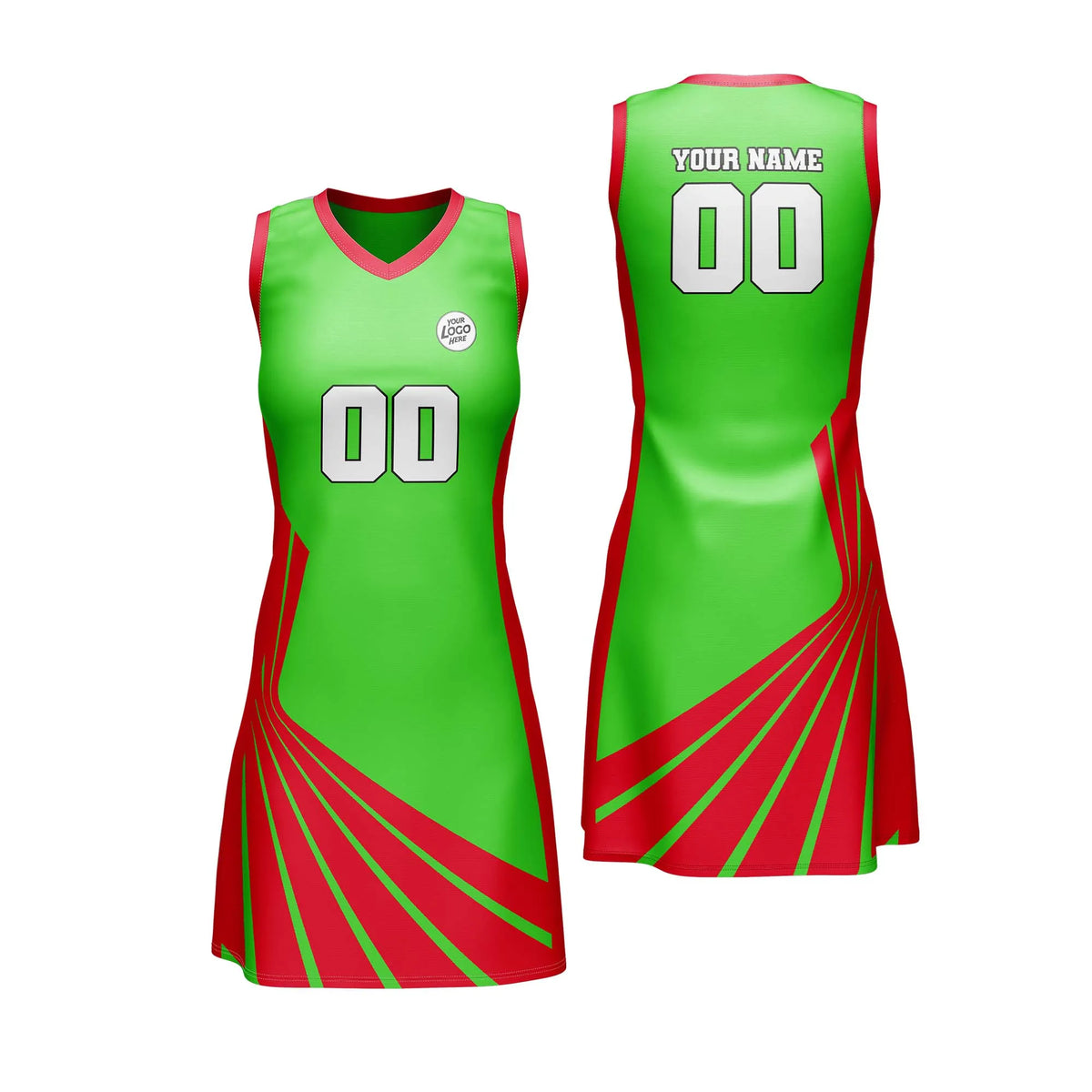 Custom Personalized D5 Retro Pattern Netball Jersey with Name, Number & Team Logo