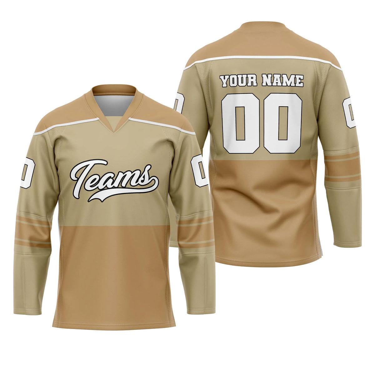 Custom Personalized D2 Split Fashion Ice Hockey Jersey with Name, Number & Team Logo