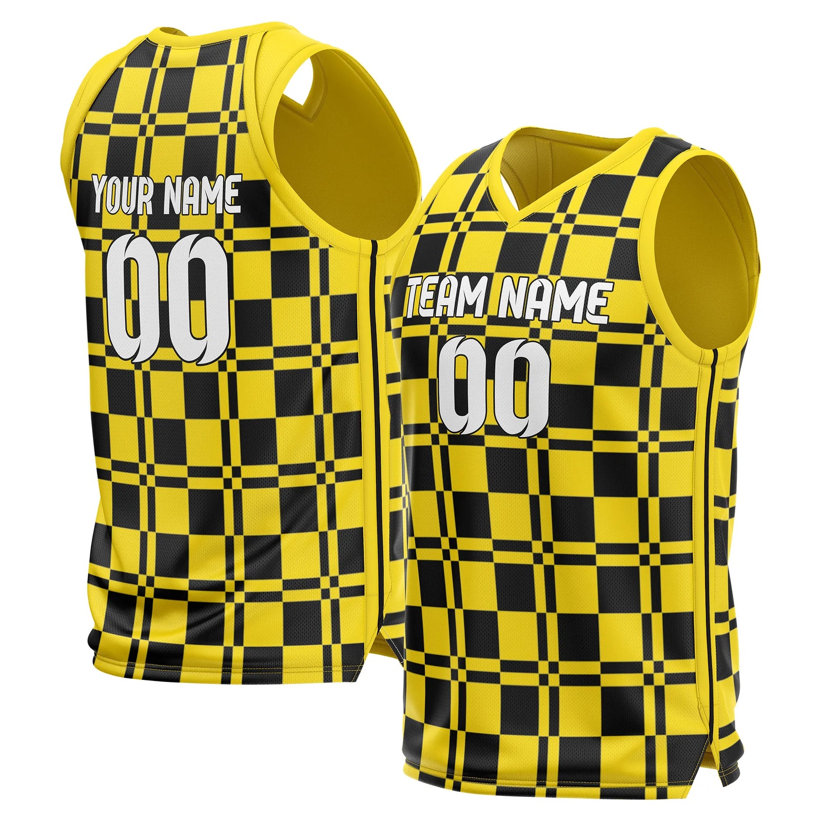 Custom Dynamic Check Printed Sports Jersey Personalized Uniform with Name & Number