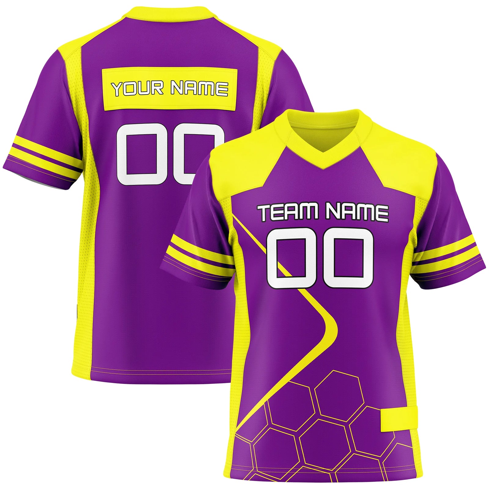 Custom Personalized D5 Color Block Flag Football Jersey with Name, Number & Team Logo