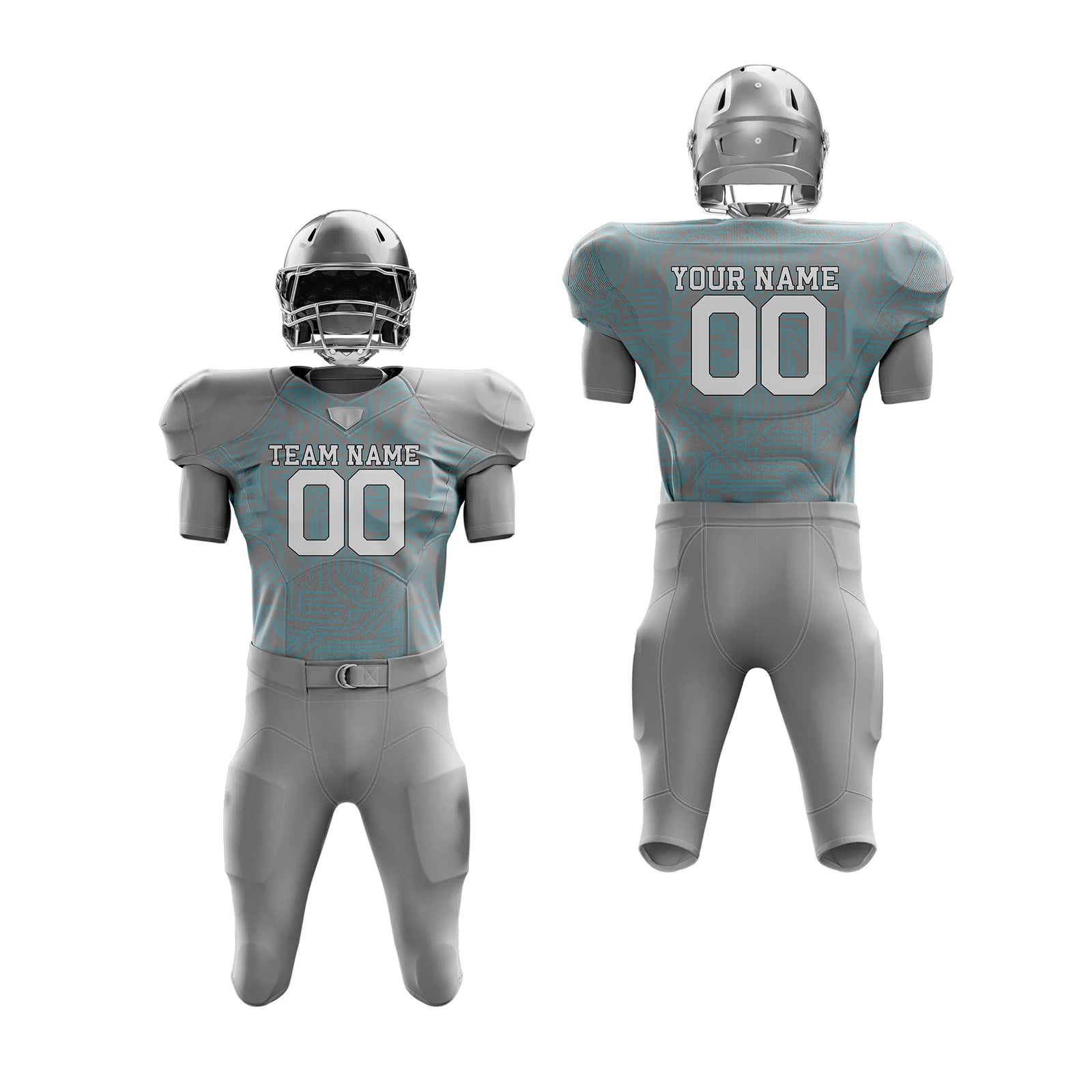 Custom Personalized D3 Full Pattern American Football Jersey with Name, Number & Team Logo