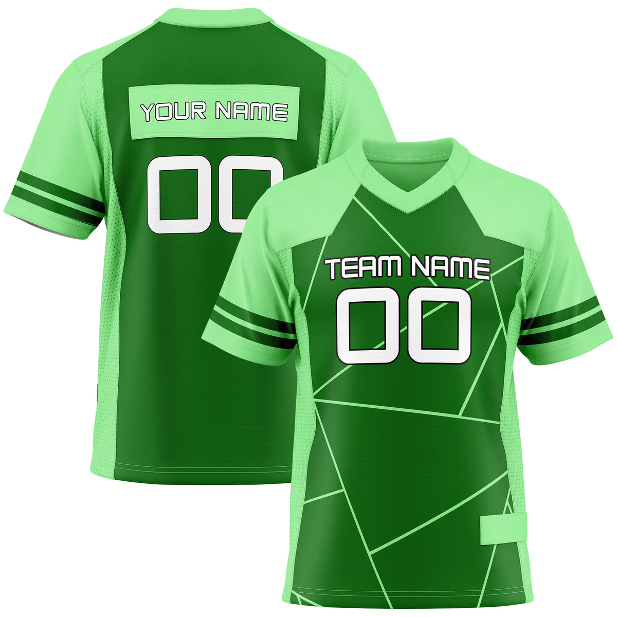 Custom Personalized D3 Color Block Flag Football Jersey with Name, Number & Team Logo