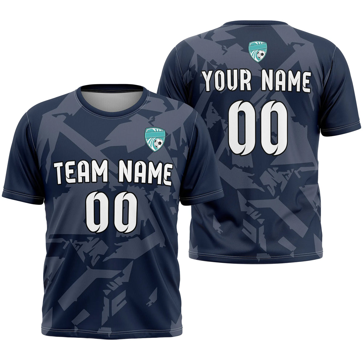 Custom Graffiti Pattern D2 Soccer Jersey Personalized Football Uniform with Name & Number
