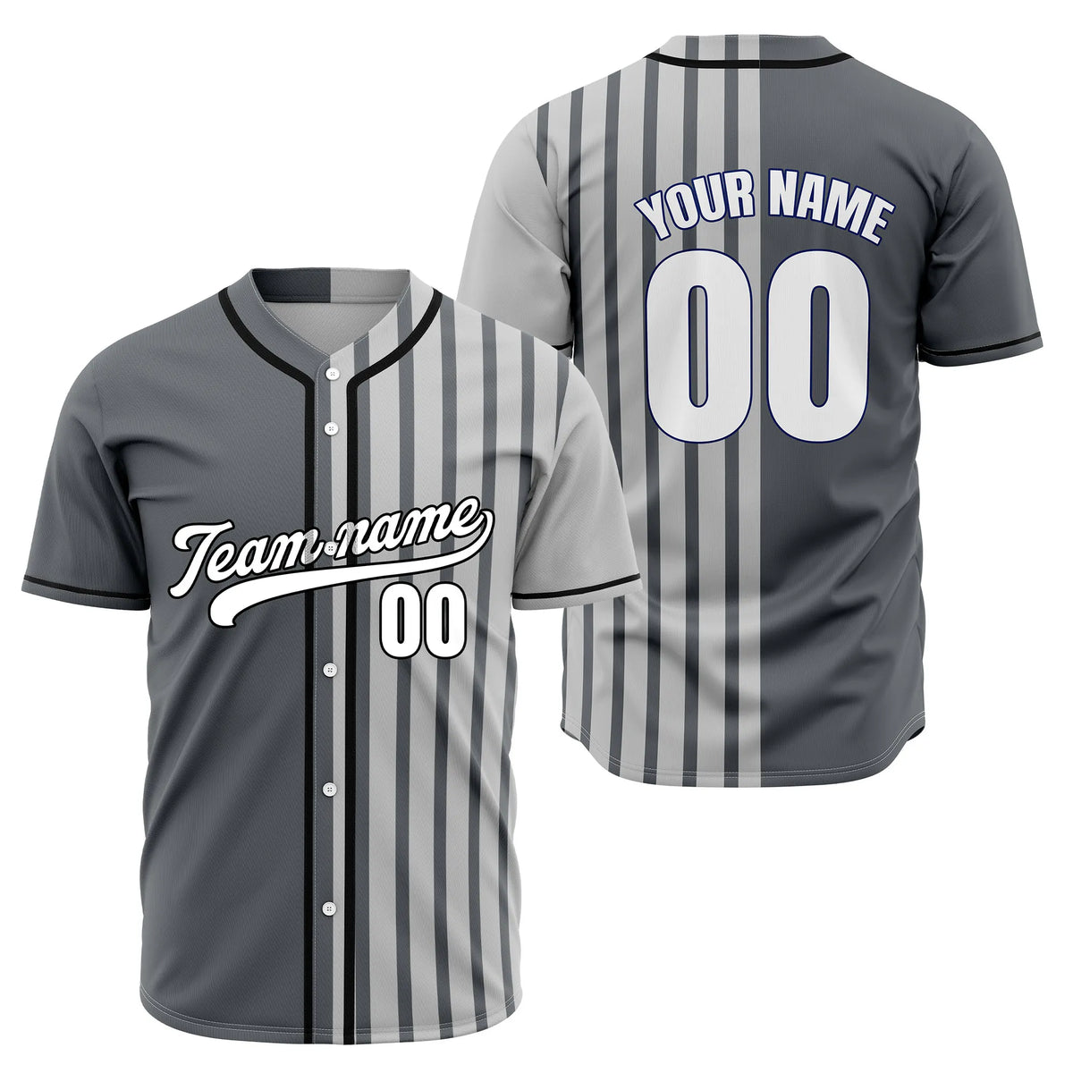 Custom Rival Lines Baseball Sports Jersey Personalized Uniform with Name & Number