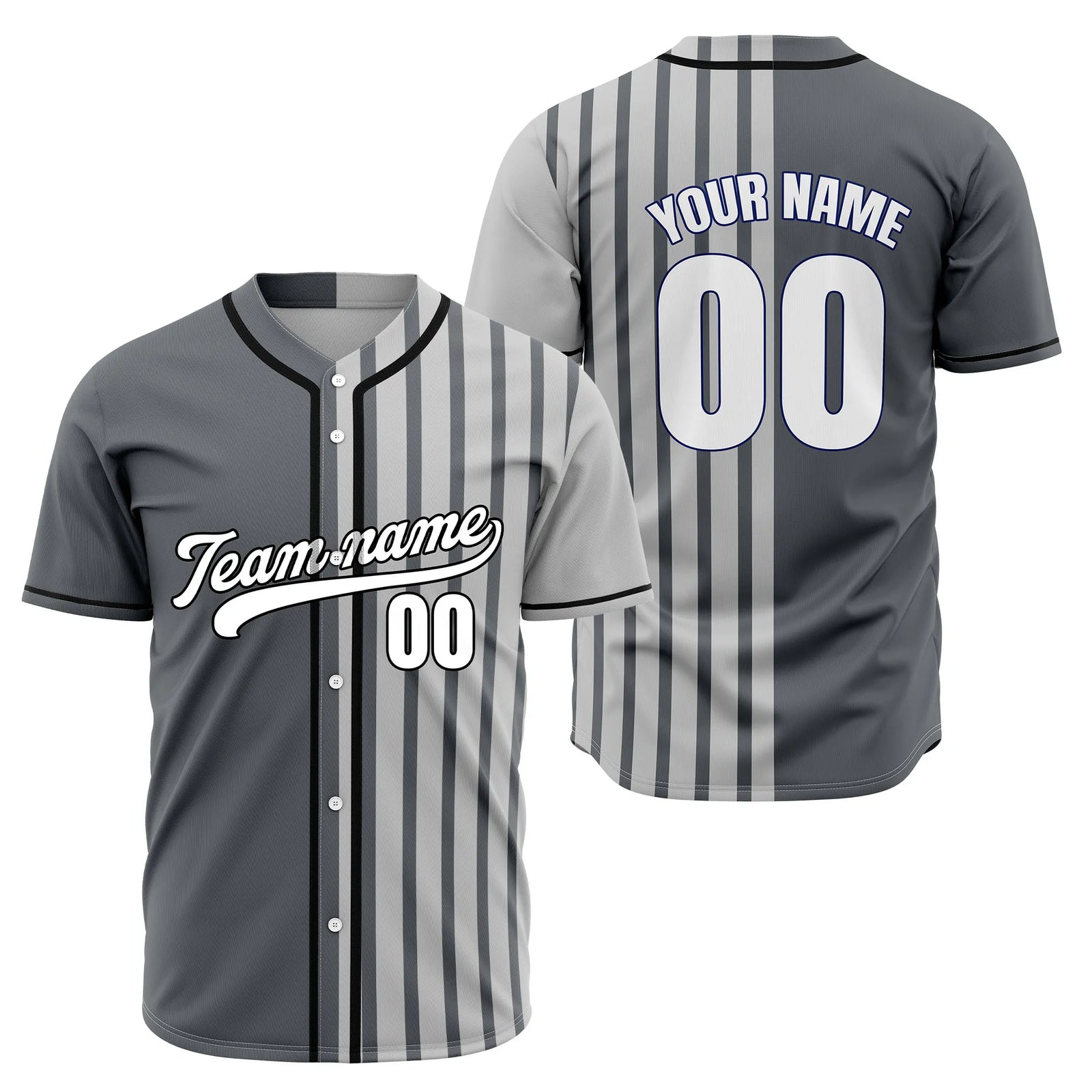 Custom Rival Lines Baseball Sports Jersey Personalized Uniform with Name & Number