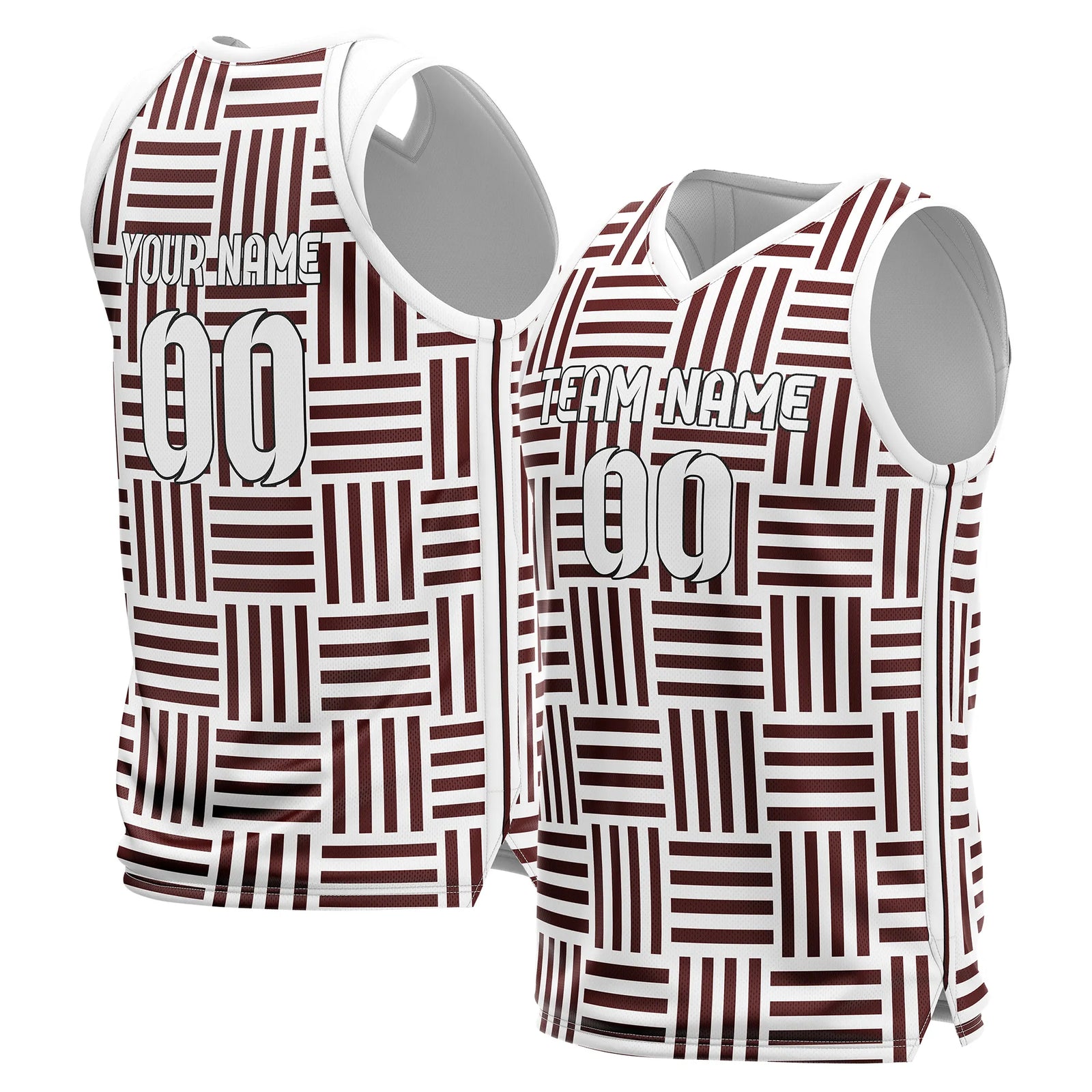 Custom Maze Line Printed Sports Jersey Personalized Uniform with Name & Number