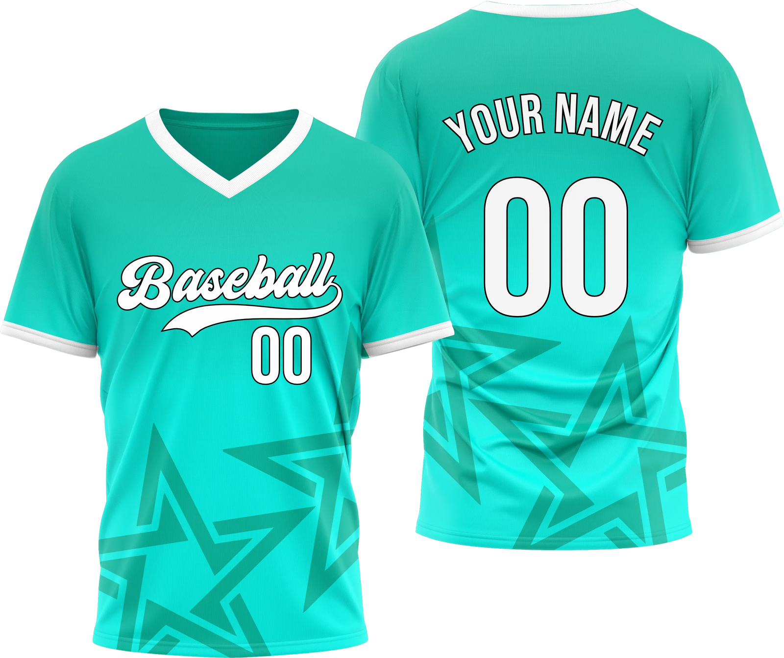 Custom Stellar Edge Gradient Baseball Sports Jersey Personalized Uniform with Name & Number