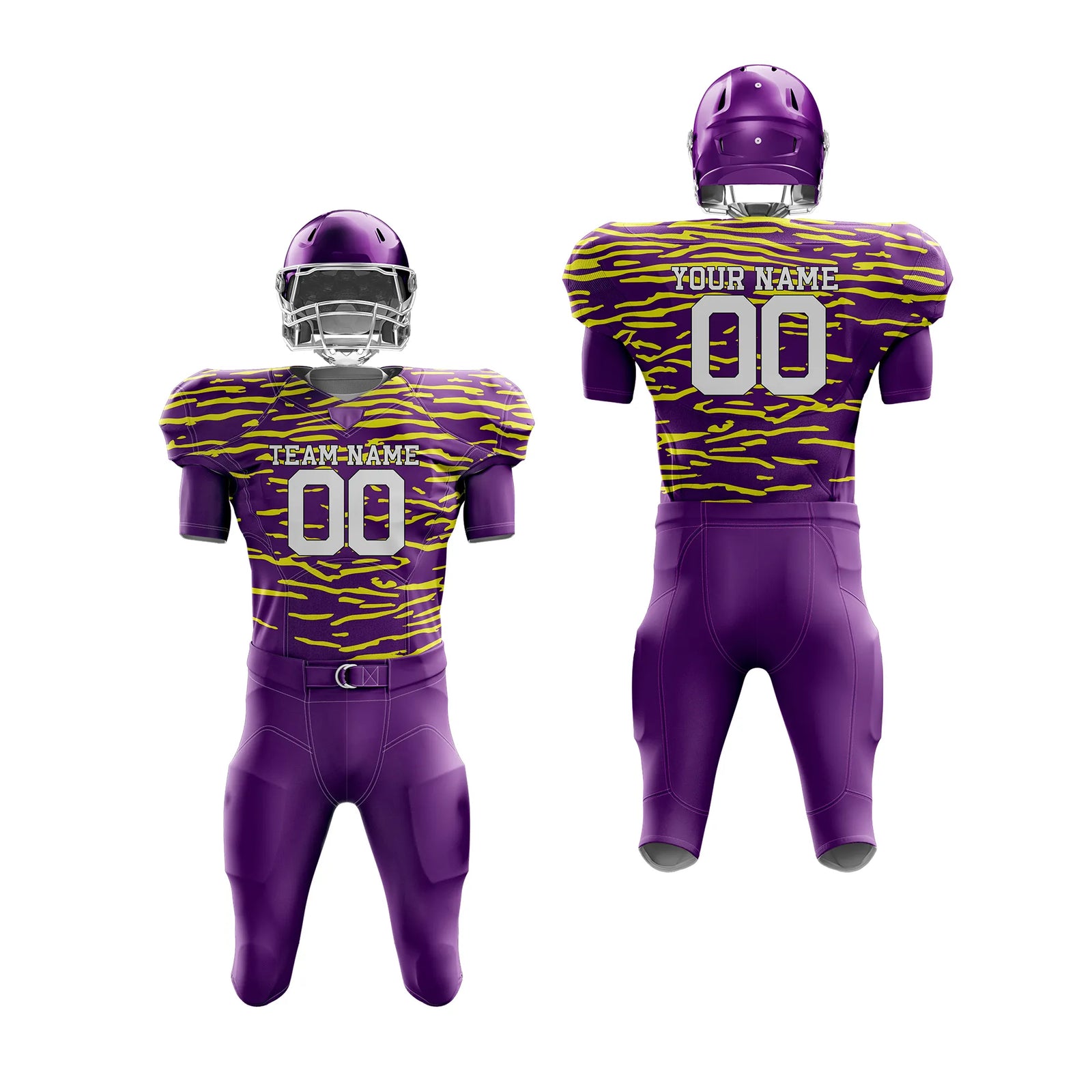 Custom Personalized D3 Camo Designs American Football Jersey with Name, Number & Team Logo