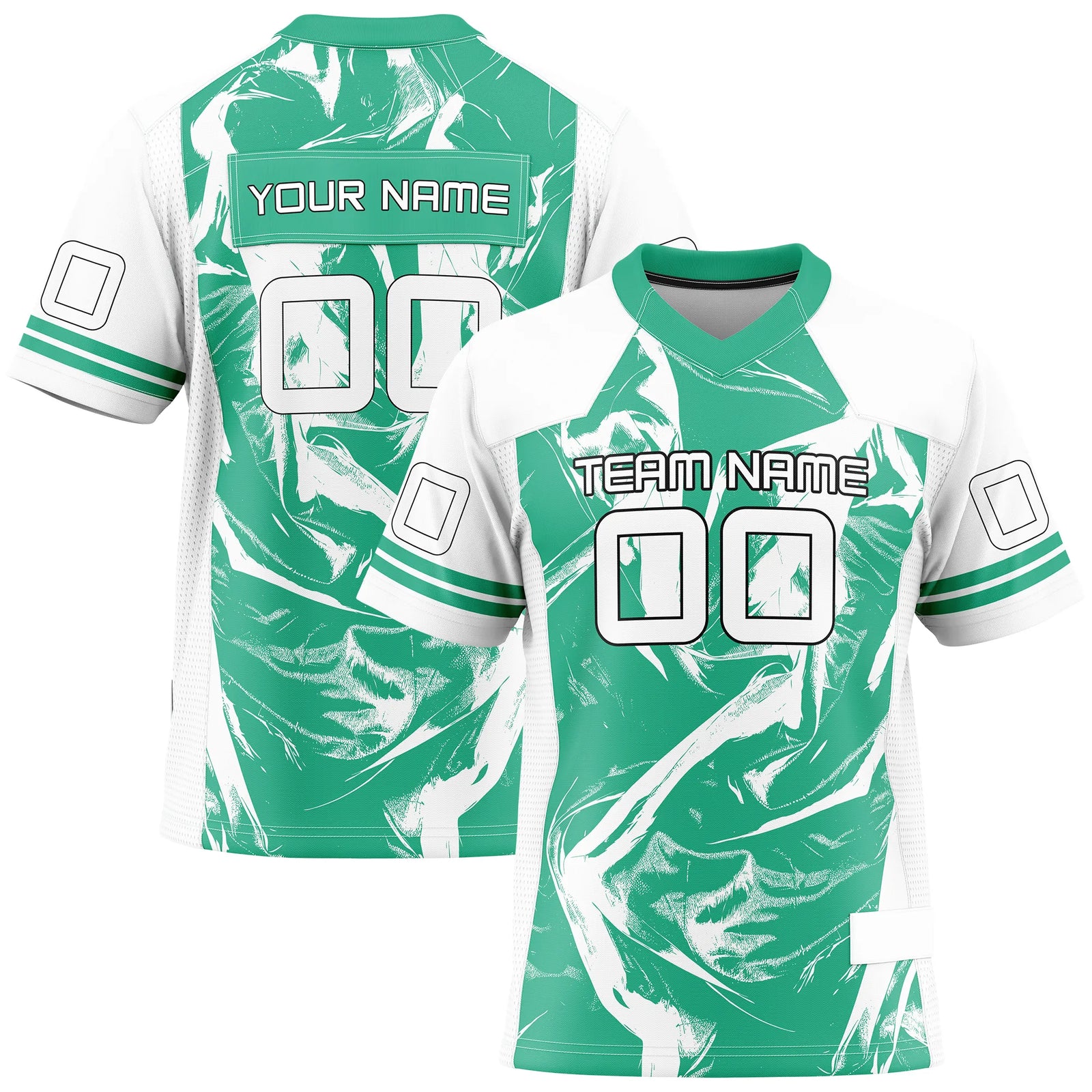 Custom Personalized D3 Graffiti Fashion Flag Football Jersey with Name, Number & Team Logo