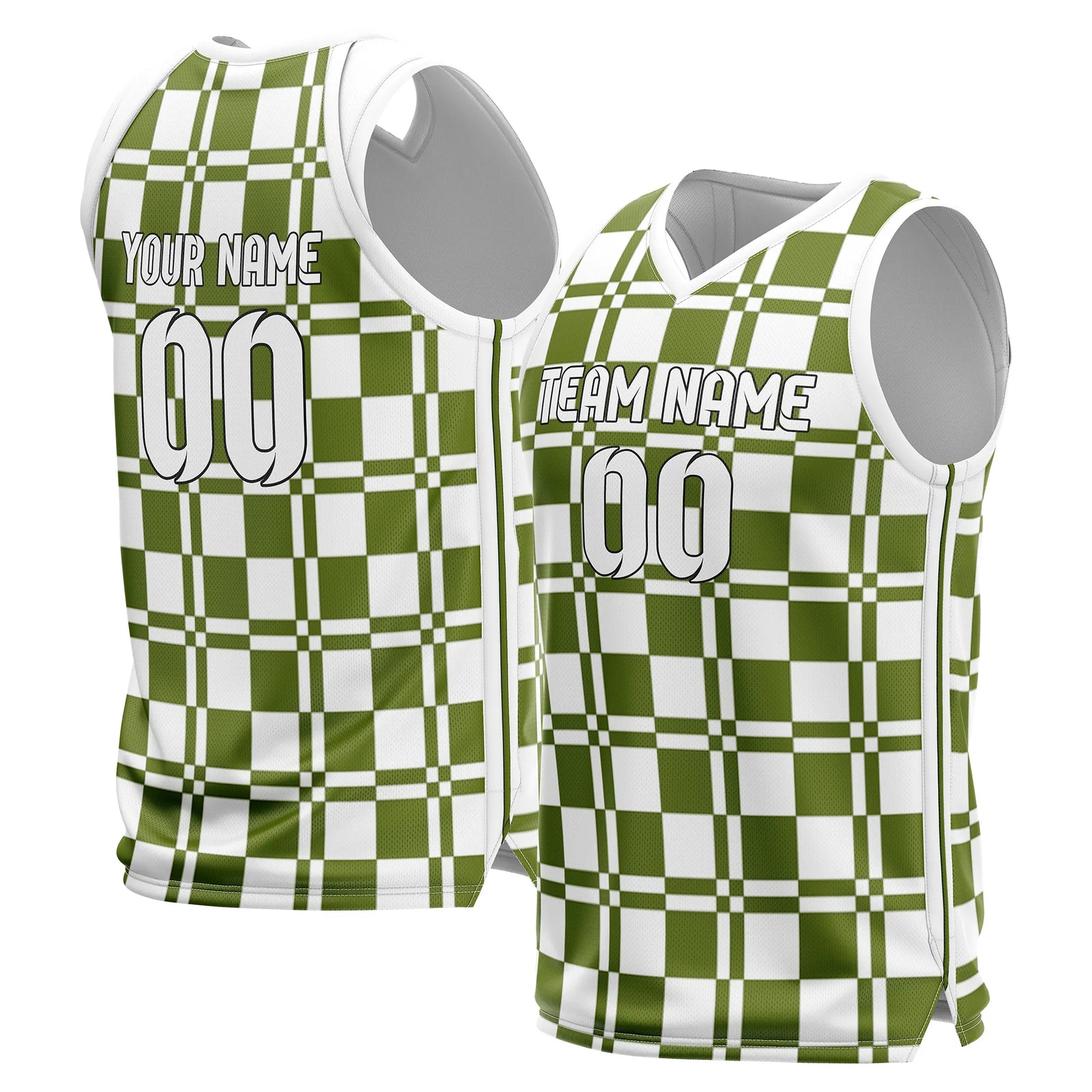 Custom Dynamic Check Printed Sports Jersey Personalized Uniform with Name & Number