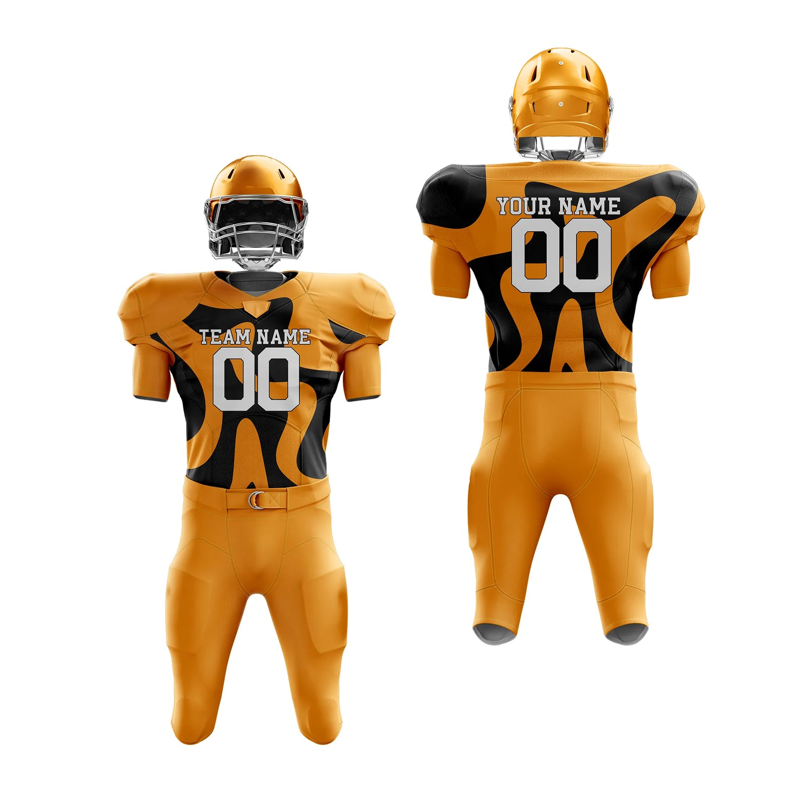 Custom Personalized D2 Full Pattern American Football Jersey with Name, Number & Team Logo