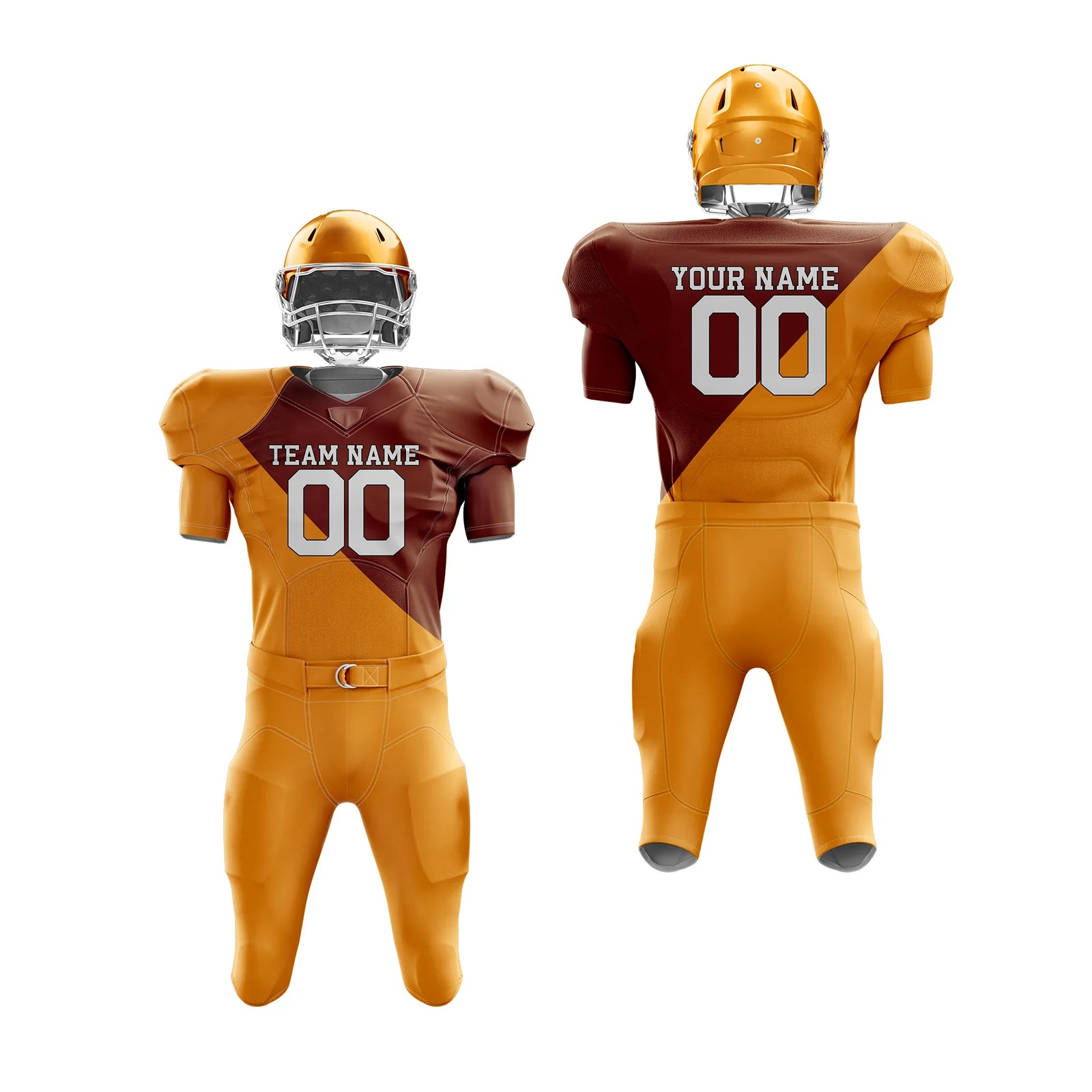 Custom Personalized D2 Split Fashion American Football Jersey with Name, Number & Team Logo