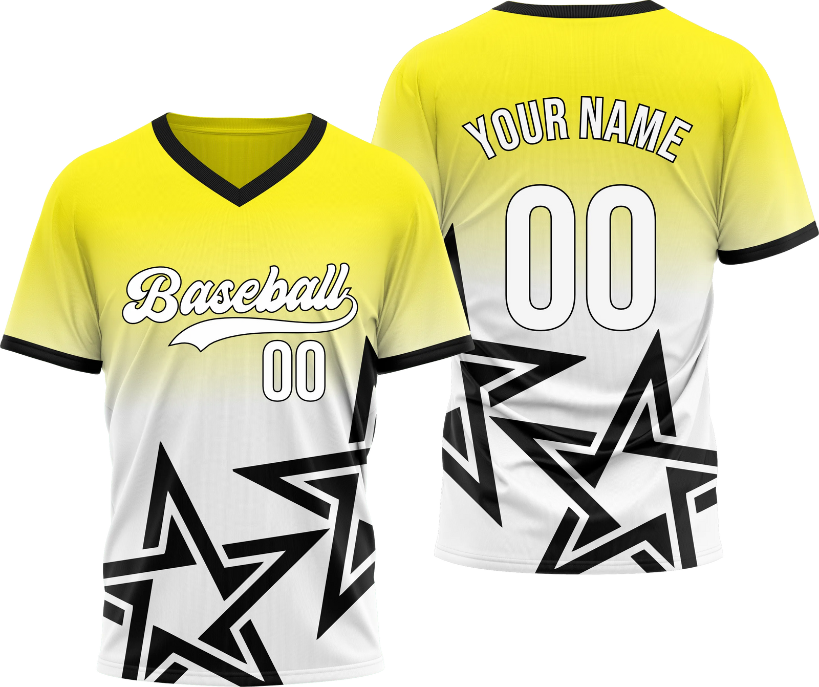 Custom Stellar Edge Gradient Baseball Sports Jersey Personalized Uniform with Name & Number
