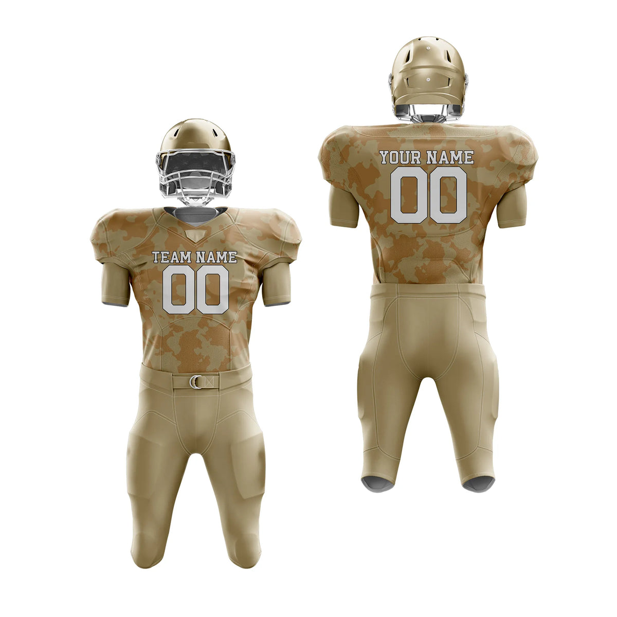 Custom Personalized D4 Camo Designs American Football Jersey with Name, Number & Team Logo