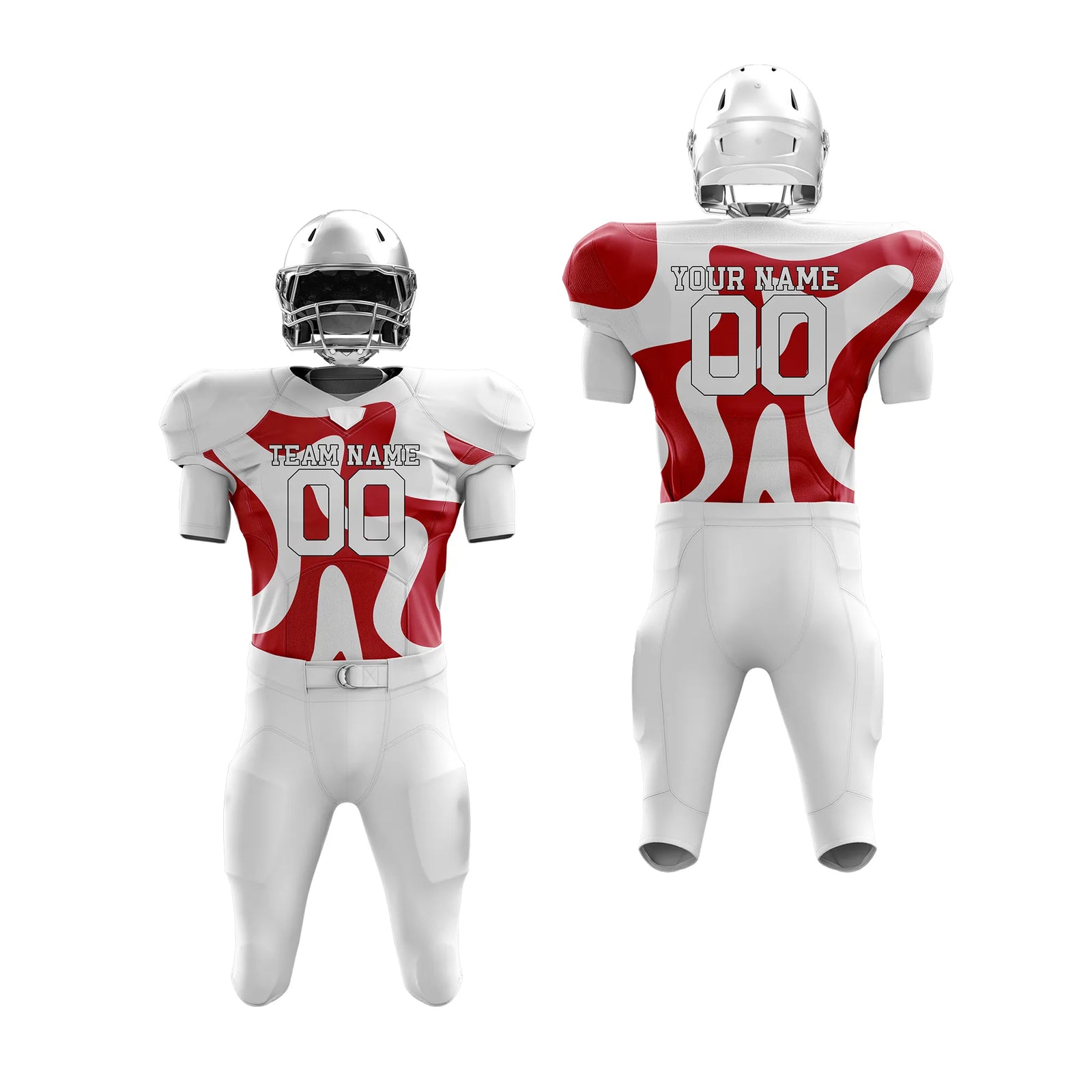 Custom Personalized D2 Full Pattern American Football Jersey with Name, Number & Team Logo