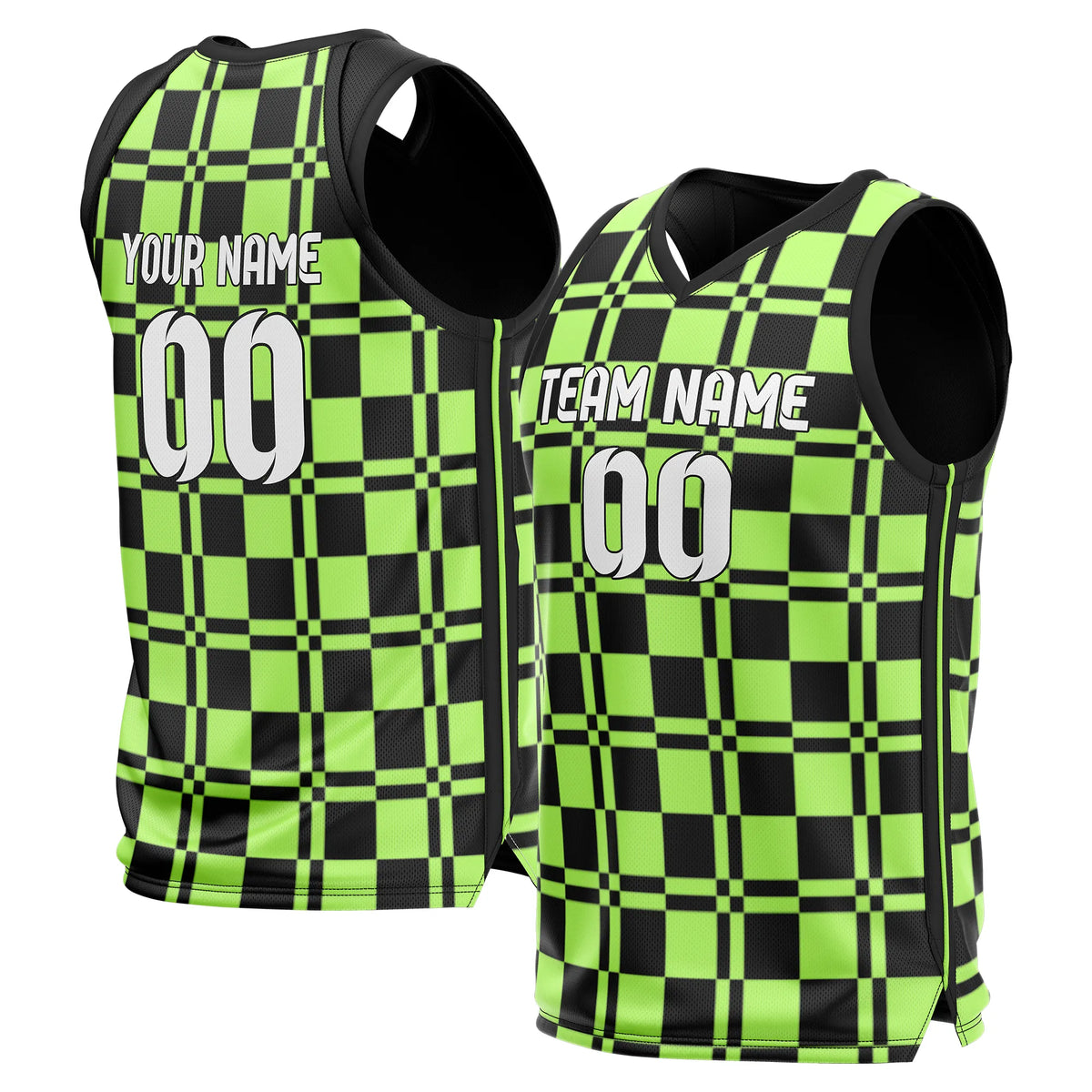 Custom Dynamic Check Printed Sports Jersey Personalized Uniform with Name & Number
